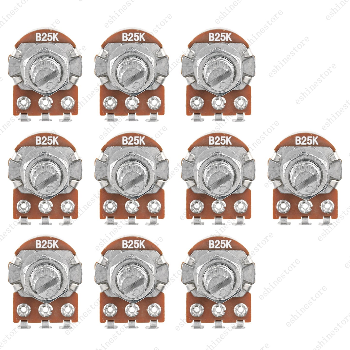 1/3/5/10X Mini Potentiometer 18mm A/B 25K/50K Volume Tone Pot For Active Pickup