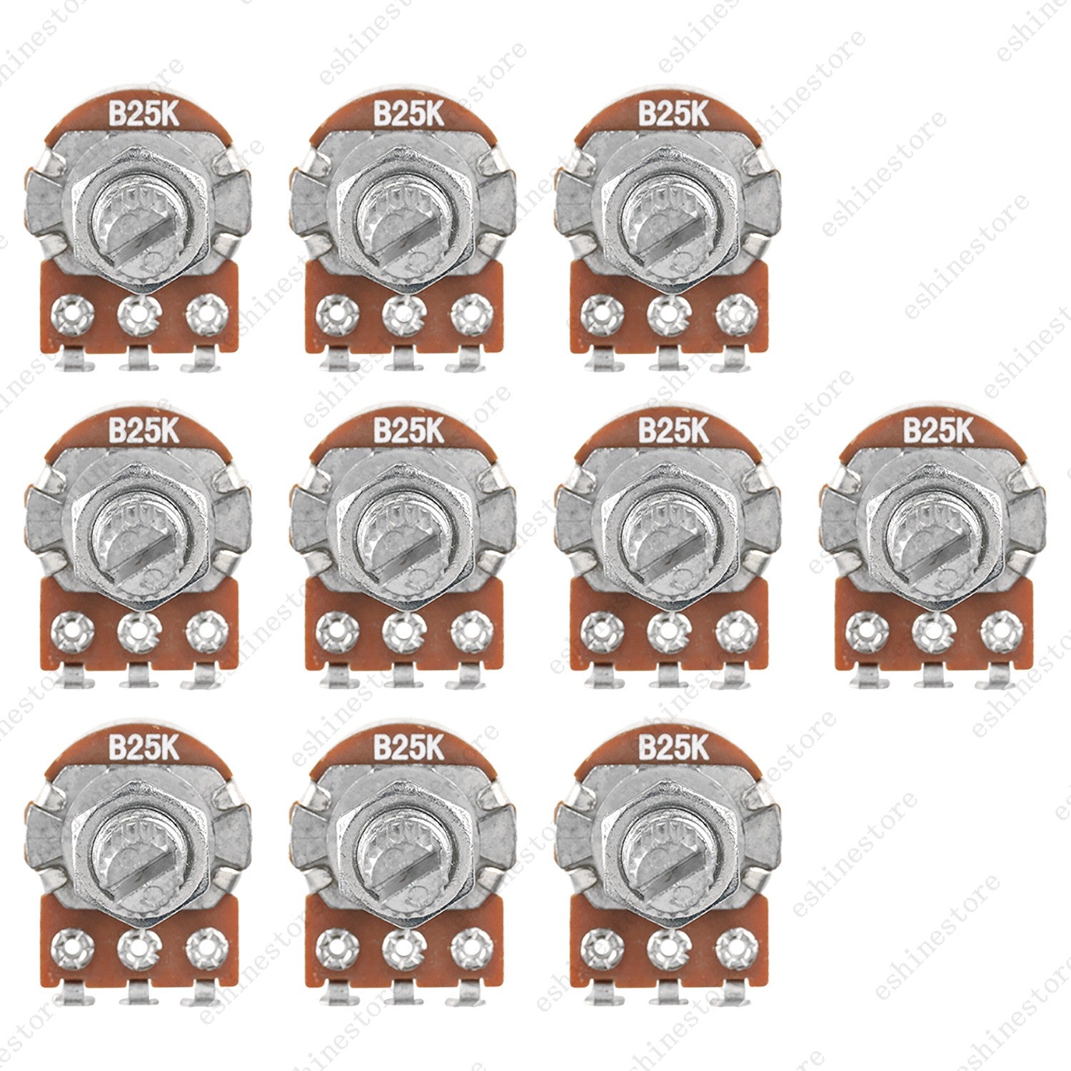 1/3/5/10X Mini Potentiometer 18mm A/B 25K/50K Volume Tone Pot For Active Pickup