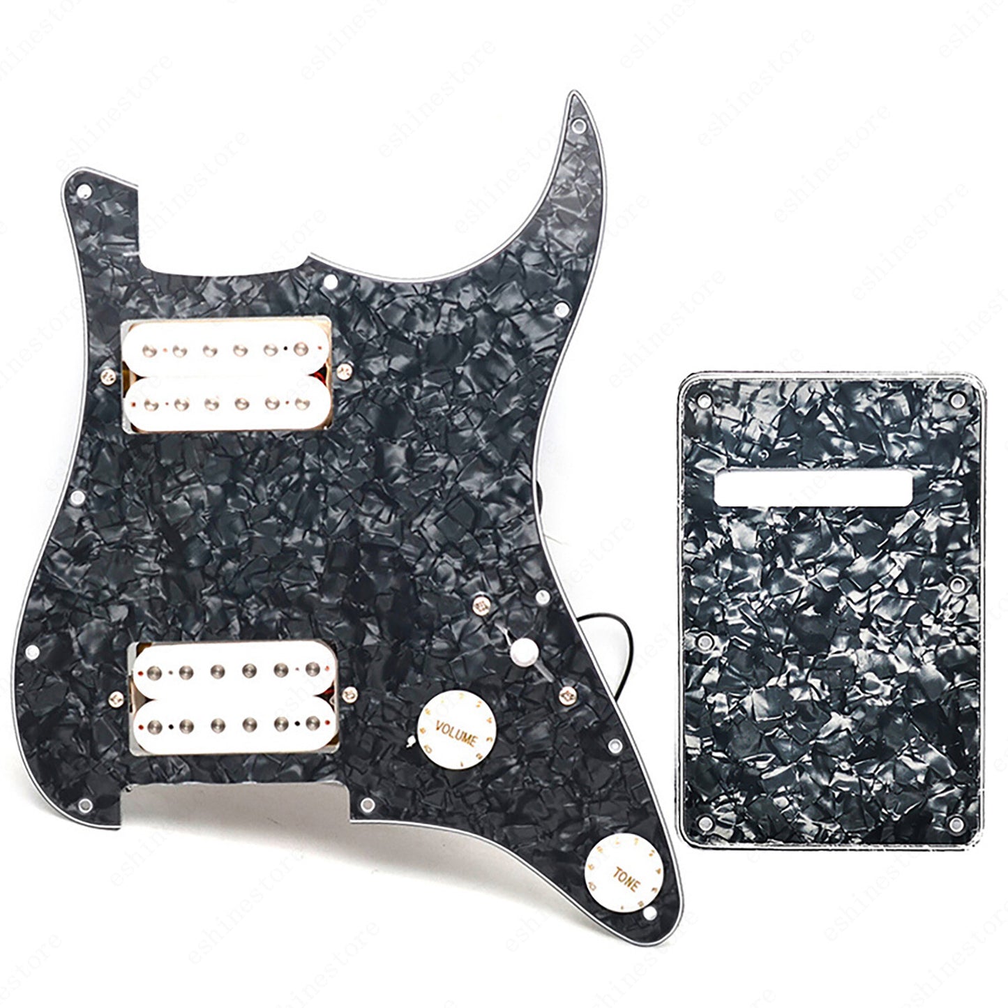 11 Hole Guitar HH Loaded Pickguard Set & Back Plate for SQ FENDER Stratocaster
