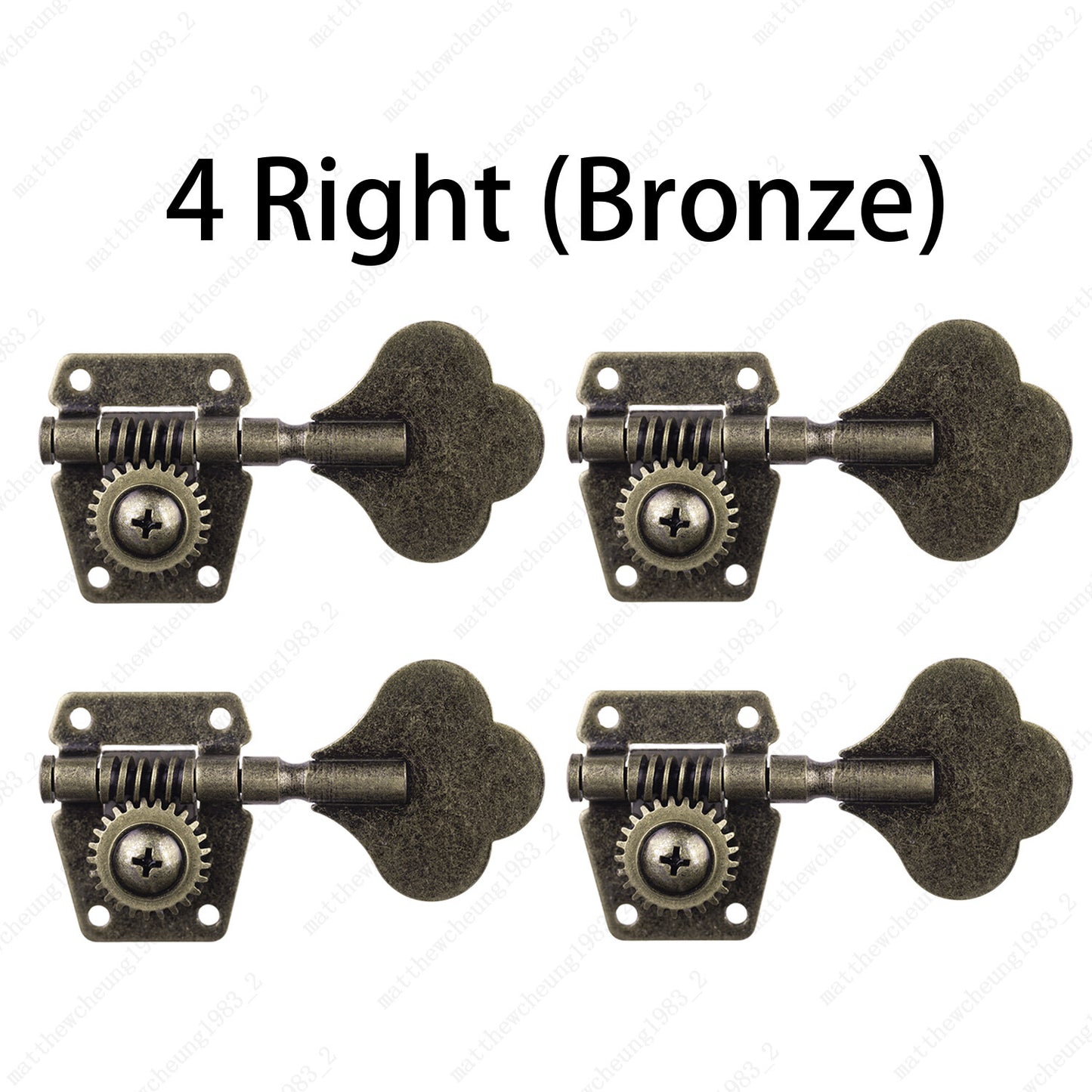 Relice Vintage Open Machine Heads 1:25 Ratio Gear Bass Tuning Key Pegs-Bronze