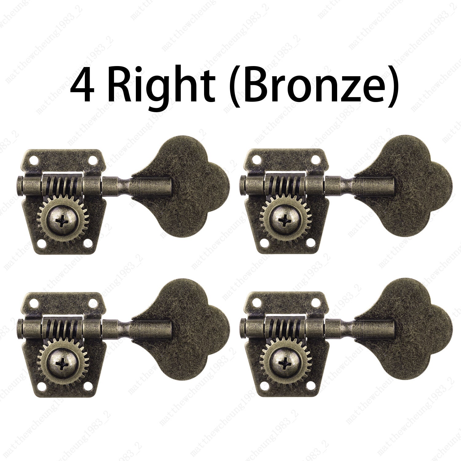 Relice Vintage Open Machine Heads 1:25 Ratio Gear Bass Tuning Key Pegs-Bronze