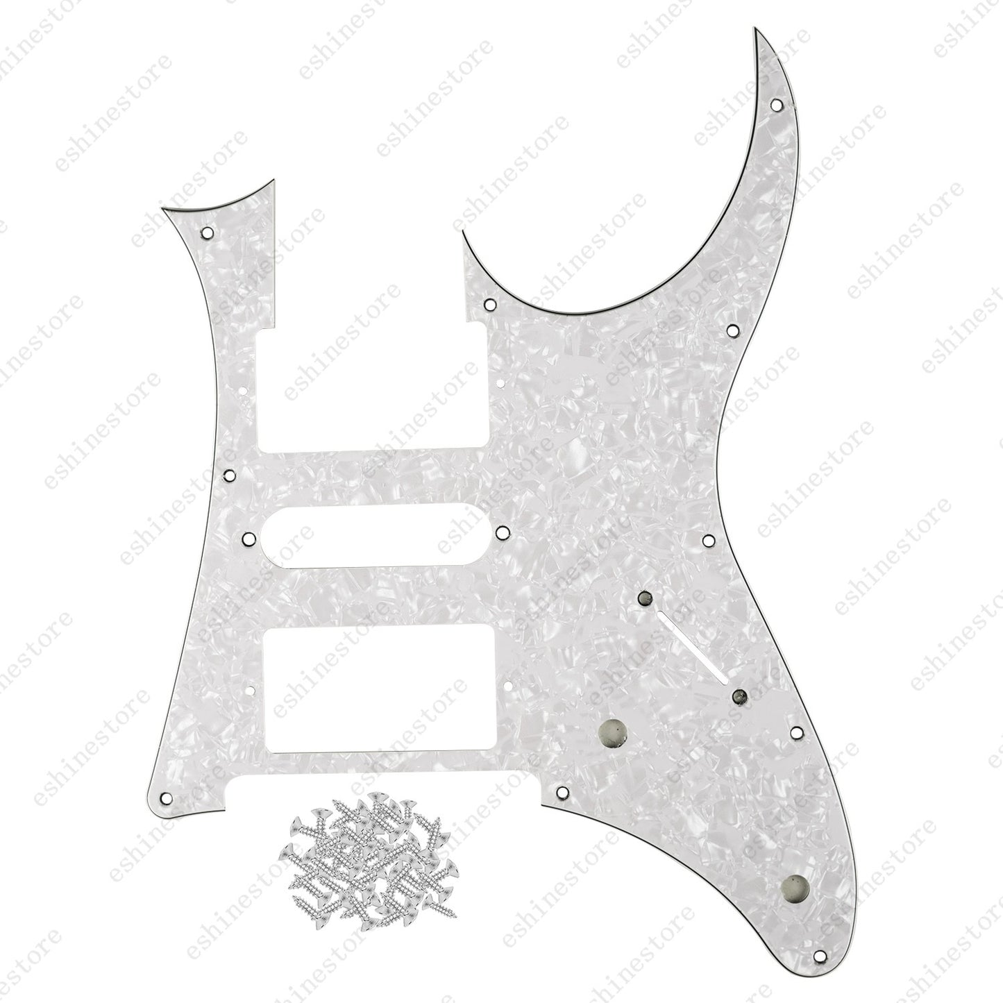 10-Hole 4-Ply HSH Pickguard Scratch Plate with Screw for Ibanez JEM RG550 Guitar