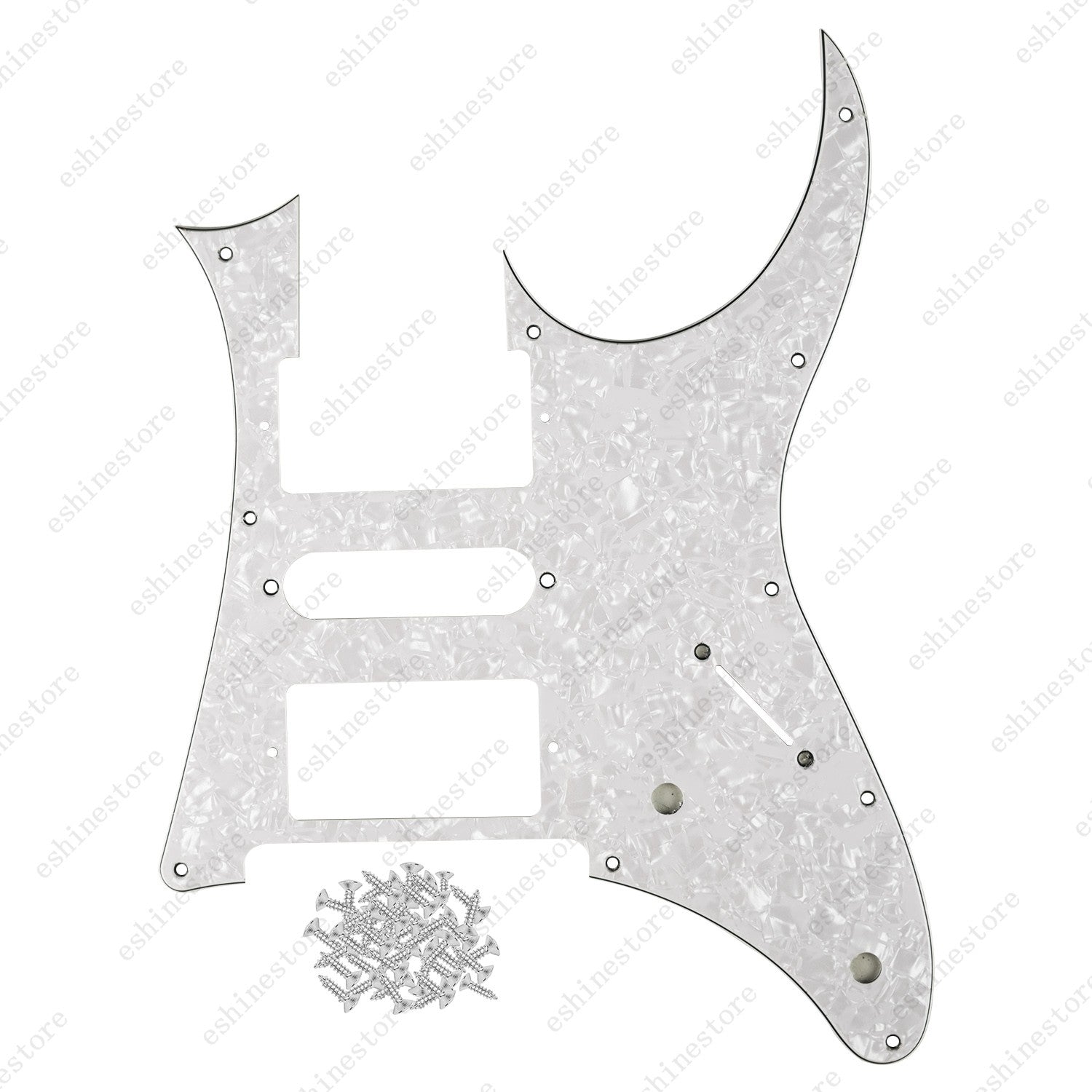 10-Hole 4-Ply HSH Pickguard Scratch Plate with Screw for Ibanez JEM RG550 Guitar