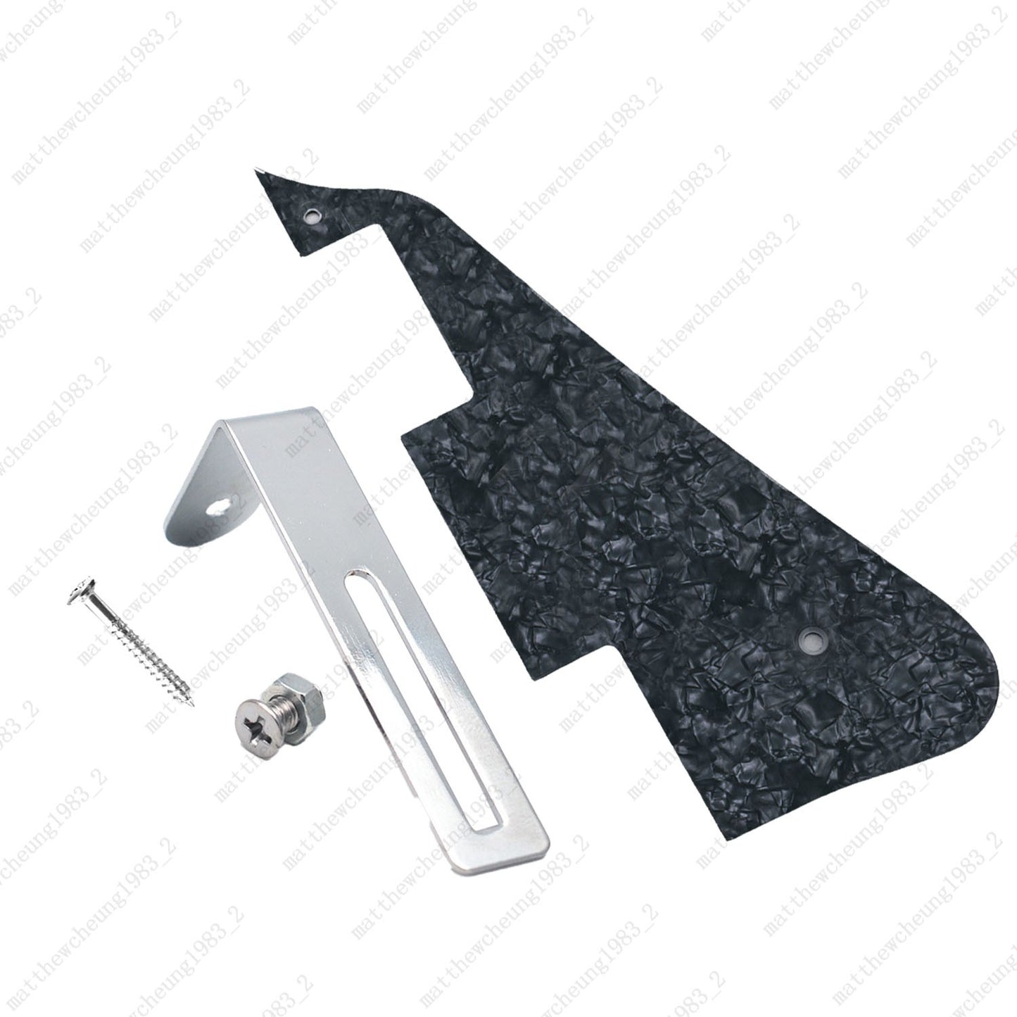 Multicolor Guitar Pickguard with Chrome Bracket Mounting Screws Set for Les Paul