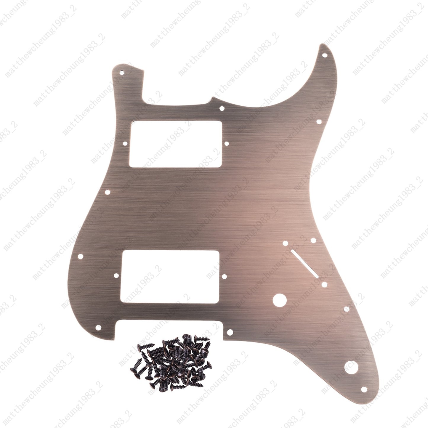 11-Hole HH Aluminium Alloy Pickguard Scratch Plate w/ Screw for ST Strat Guitar