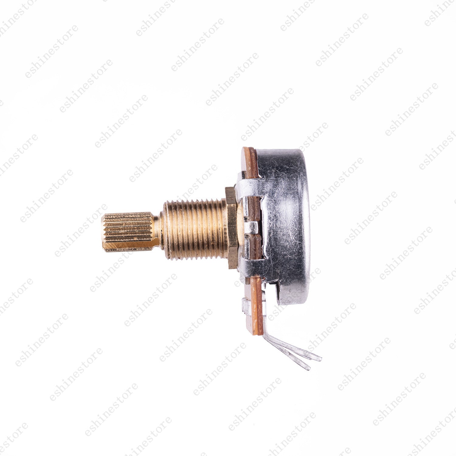 5pcs A500K Guitar Potentiometers Brass 18mm Long Shaft Pot US 24 Spline Fine