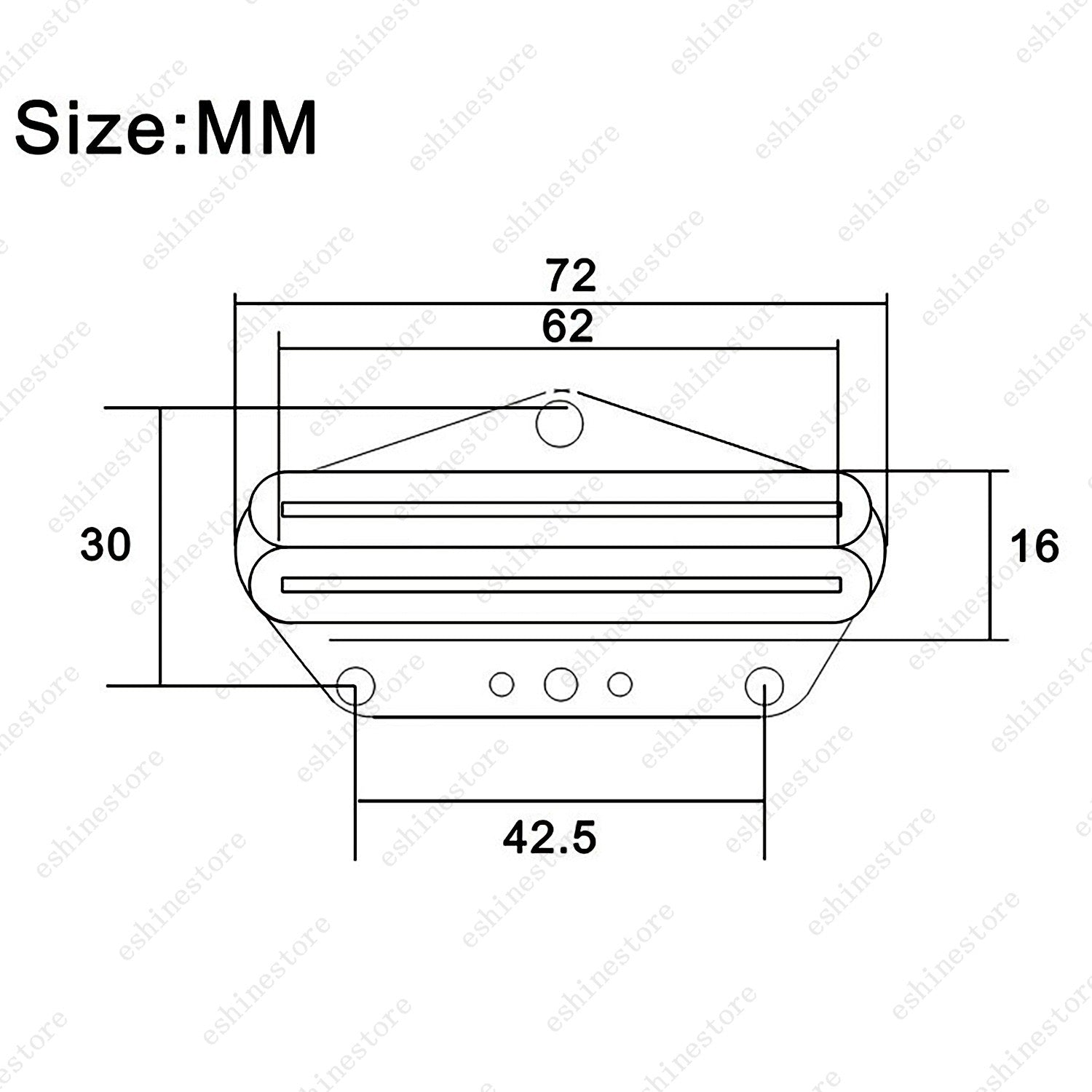 Guitar Ceramic Hot Dual Rail Bridge Pickup Humbucker For Telecaster 4 Colors