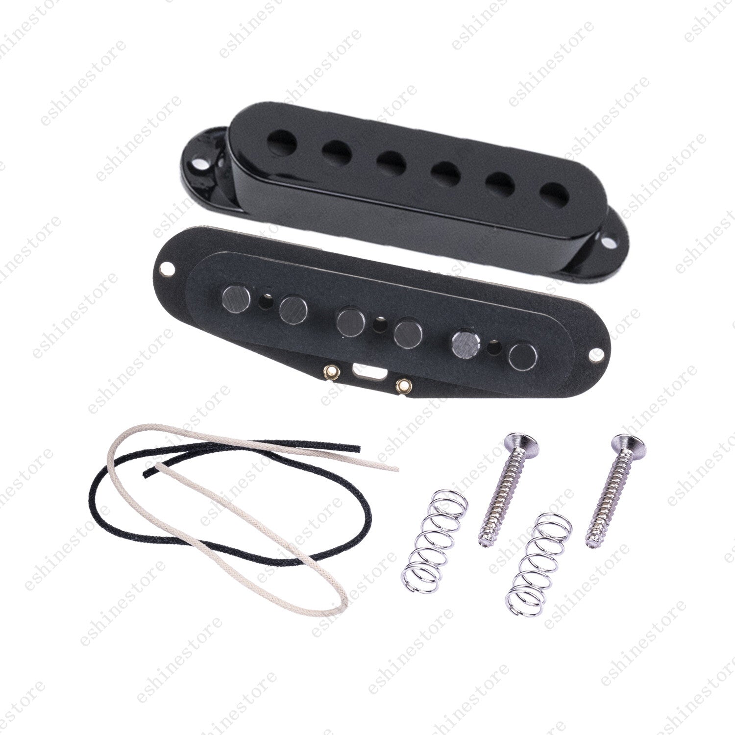 11 Color Flat Top Single Coil Pickup Part Kit Alnico 5 Pole Pieces Fiber Bobbin