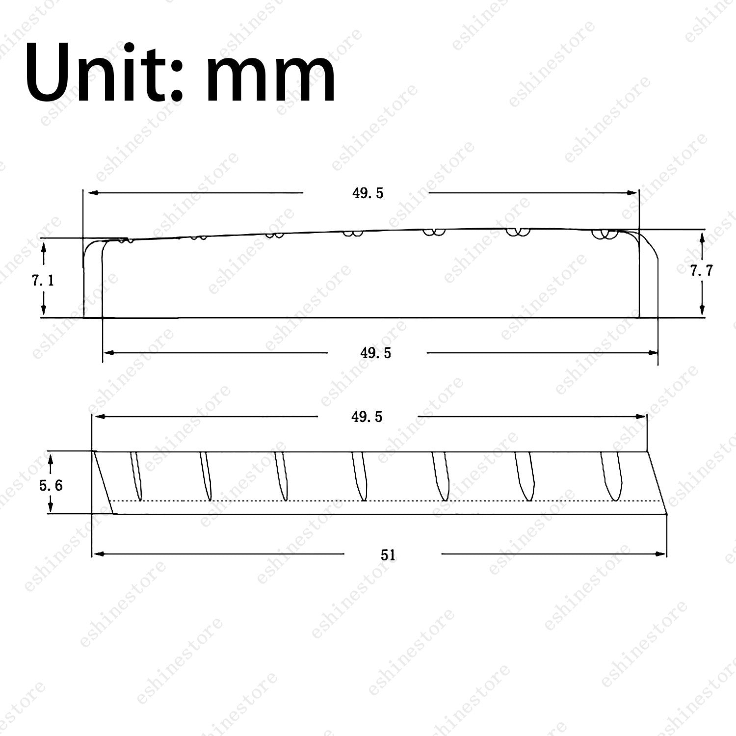 2pcs Pre-slotted Flat Bottom Fanned-fret Guitar Nut 7 String for Electric Guitar