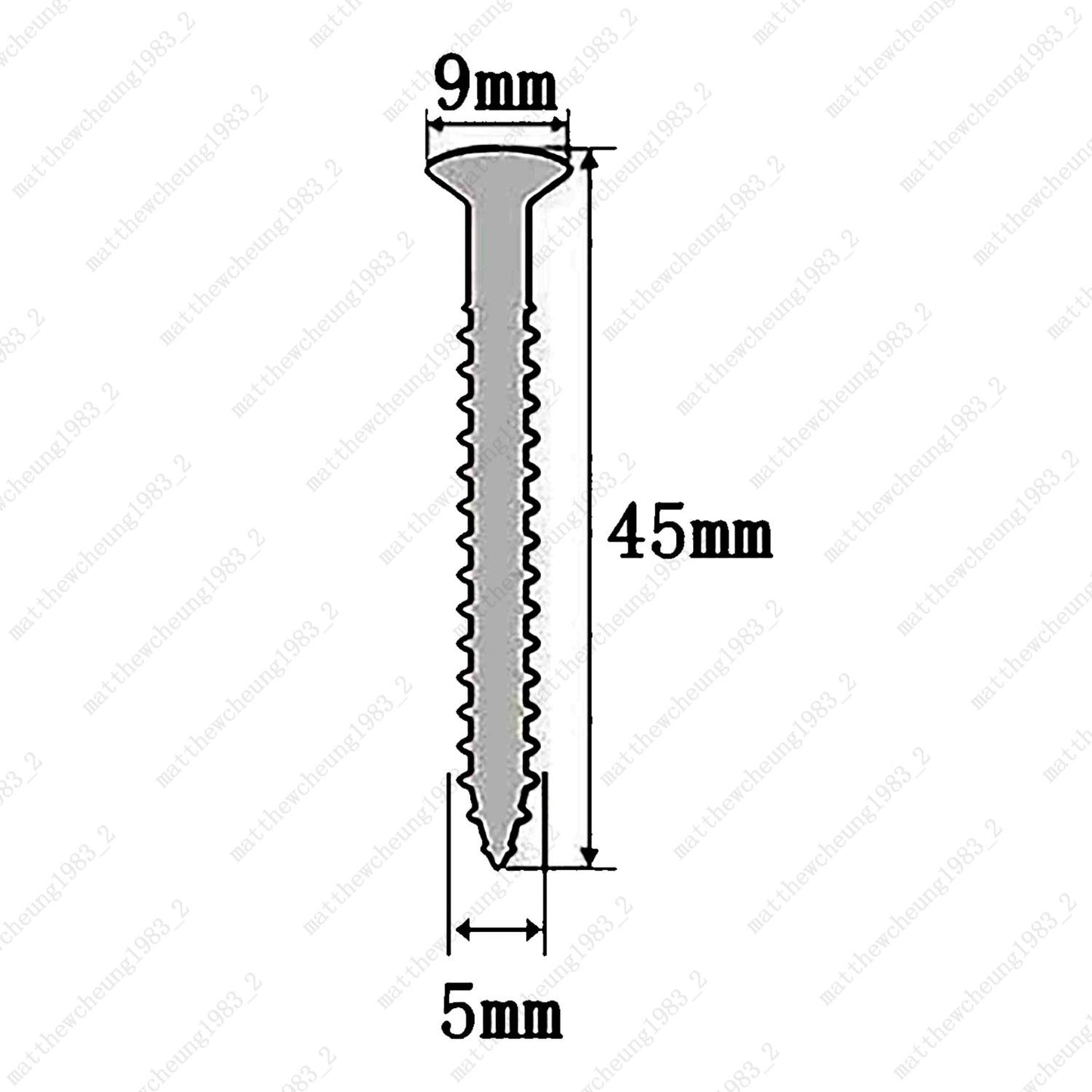 Electric Guitar Neck Plate Mounting Screw(5×45mm) For ST TL Squier 3Color Option