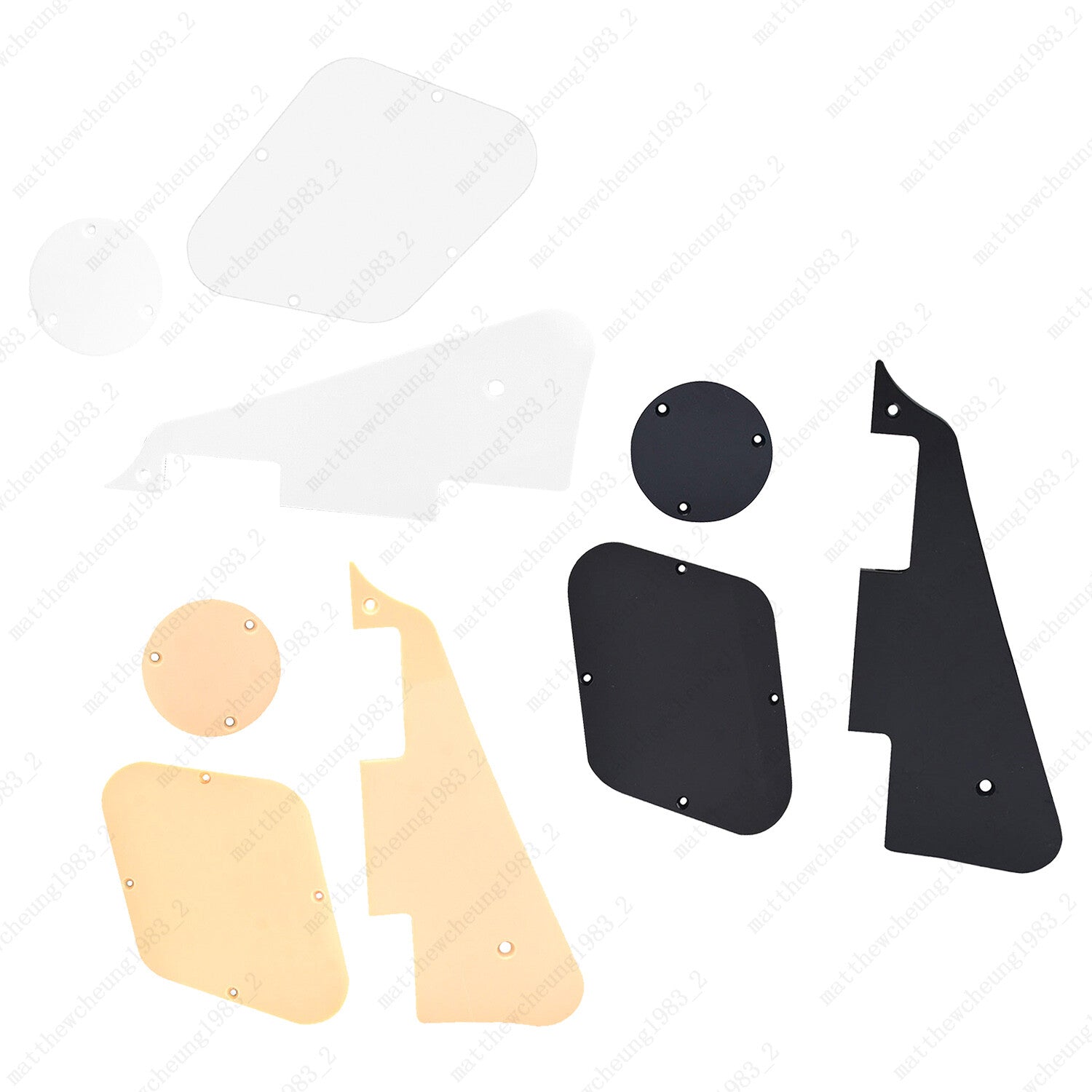 LP Pickguard Back Plate Switch Cavity Covers for Gibson Les Paul 3 Colors 1 Ply
