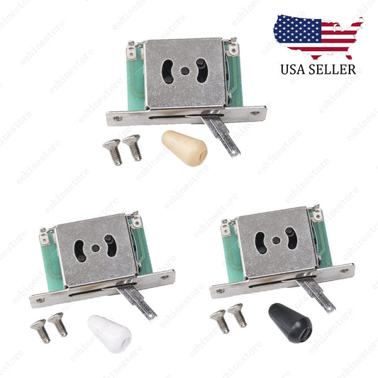 1 Piece 3 Way or 5 Way Pickup Selector Switch for Strat Guitar, Choose Tip Color
