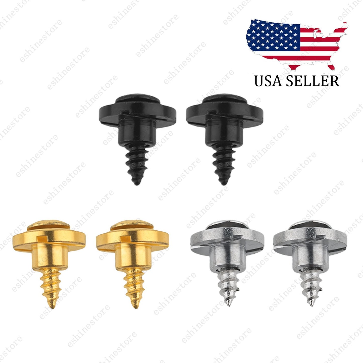 2Pcs Low Round Guitar String Guide Trees Retainer with Screws for Strat Tele