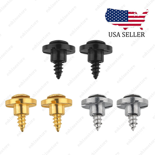 2Pcs Low Round Guitar String Guide Trees Retainer with Screws for Strat Tele