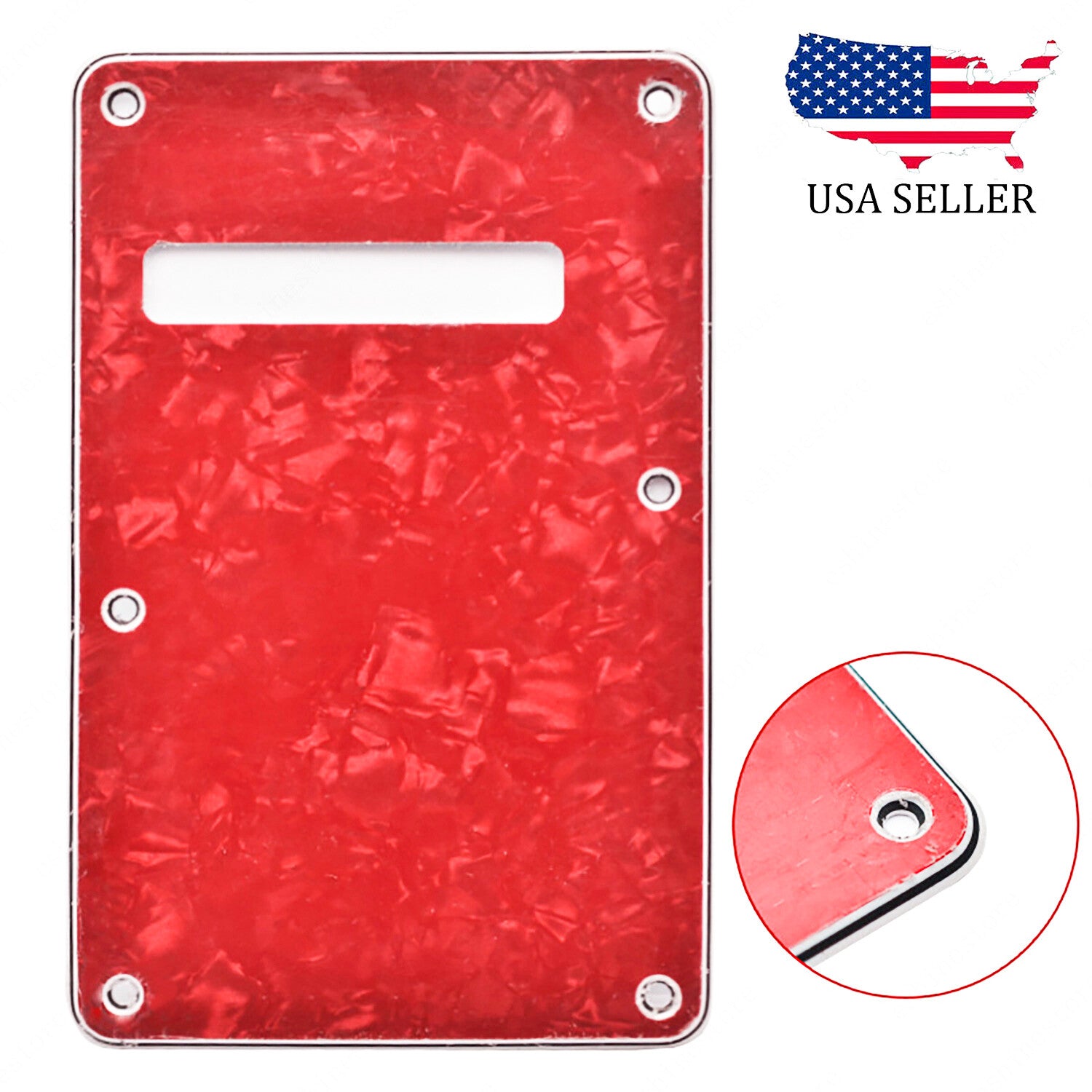 Electric Guitar Tremolo Cover Back Plate Trem Spring Cover For Strat Red pearl