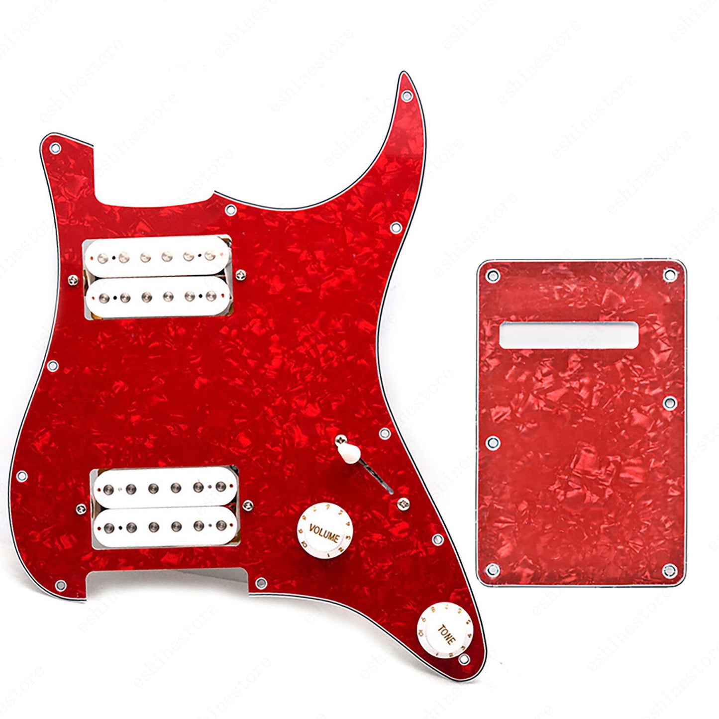 11 Hole Guitar HH Loaded Pickguard Set & Back Plate for SQ FENDER Stratocaster