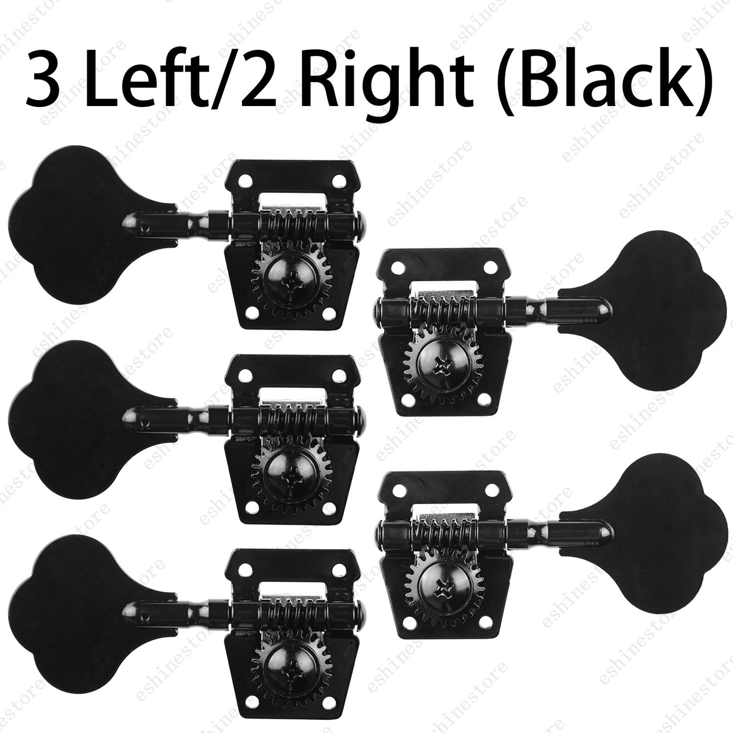 Heavy Duty Bass Vintage Open Machine Heads - 1:25 Ratio Gear Tuning Keys-Black