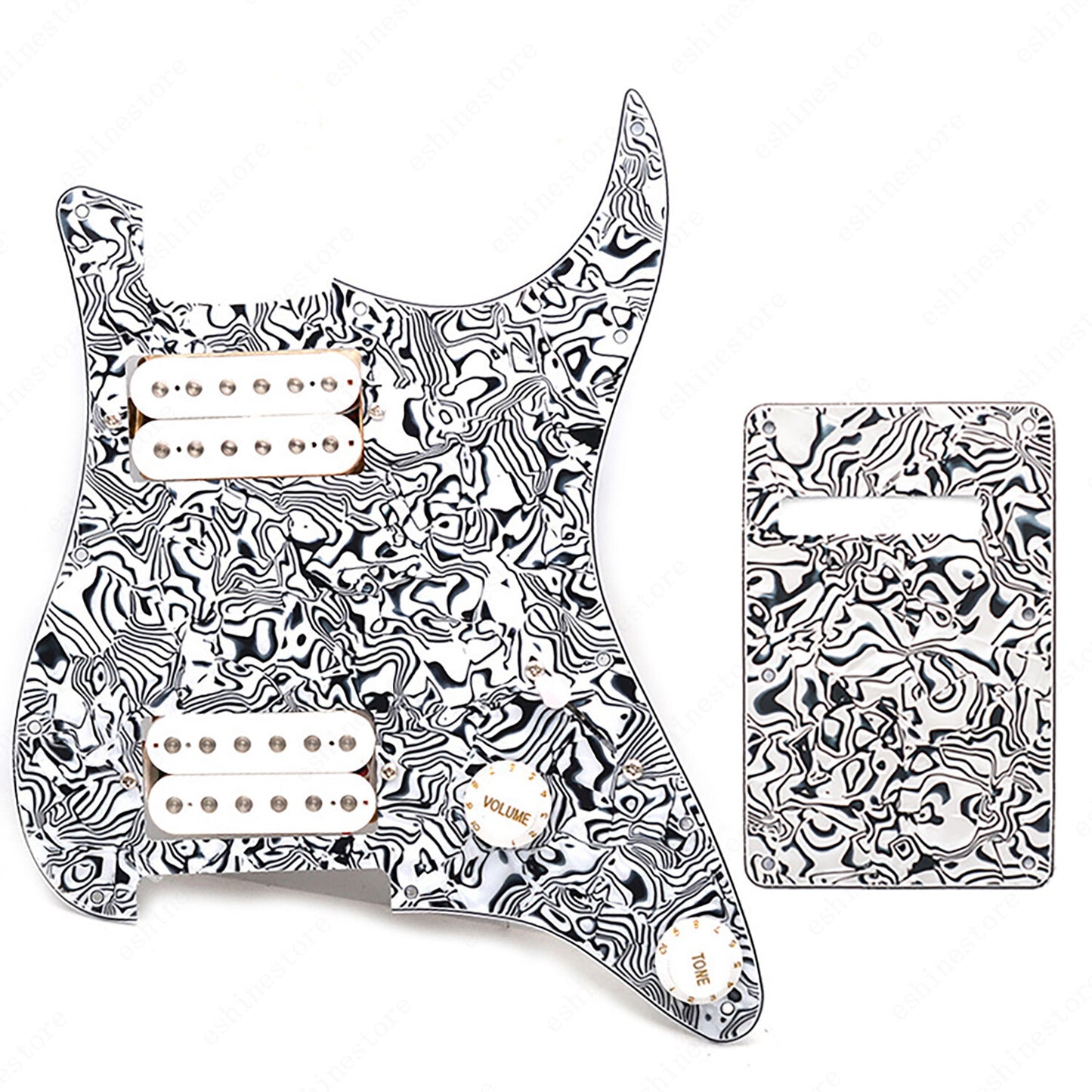11 Hole Guitar HH Loaded Pickguard Set & Back Plate for SQ FENDER Stratocaster