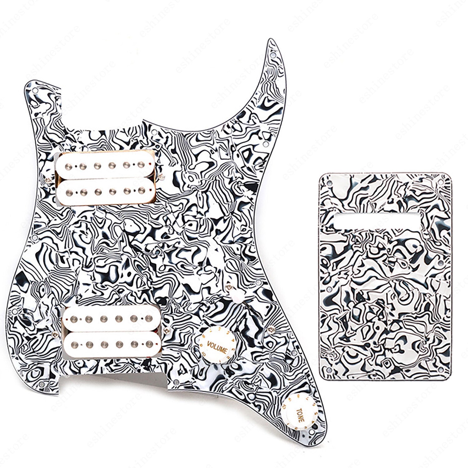 11 Hole Guitar HH Loaded Pickguard Set & Back Plate for SQ FENDER Stratocaster