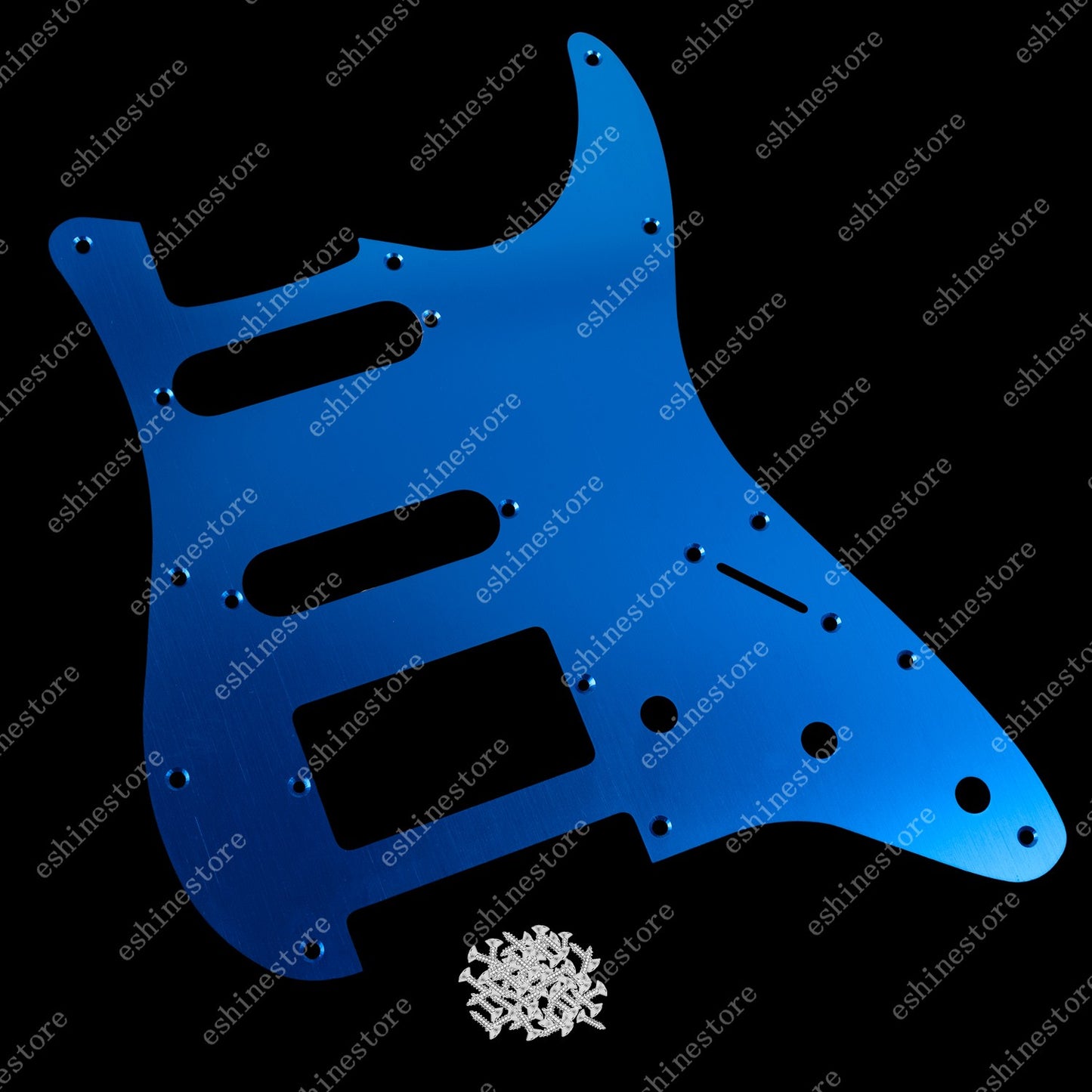 11-Hole HSS Aluminum Pickguard Scratch Plate for ST Strat Guitar - Red/Blue
