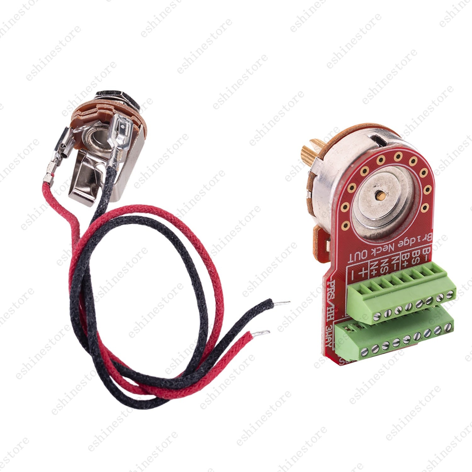 Solderless H-H Wiring Harness Premium Brass Pots + 3-Way Switch for Stratocaster