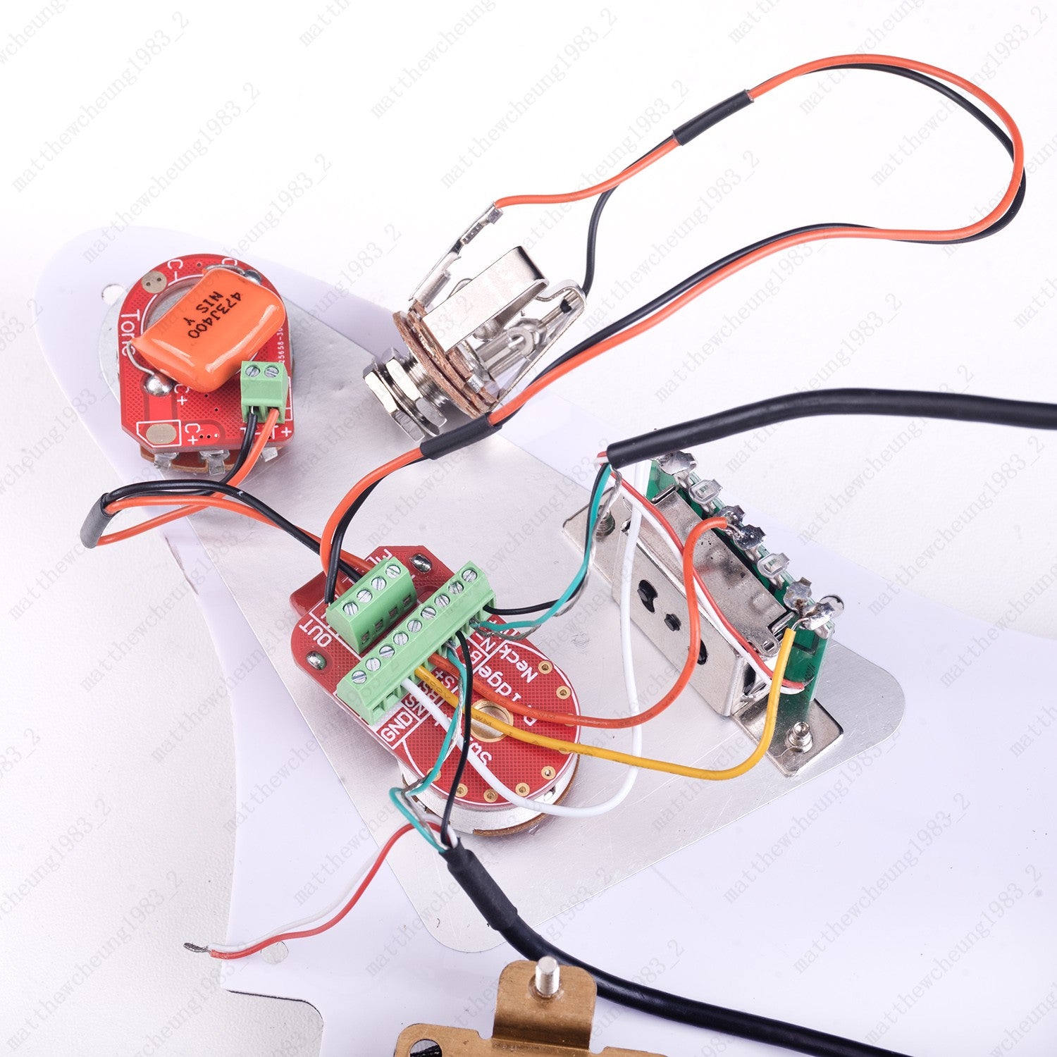 Solderless H-H Wiring Harness Upgrade+3-Way Switch+Treble Bleed for Stratocaster