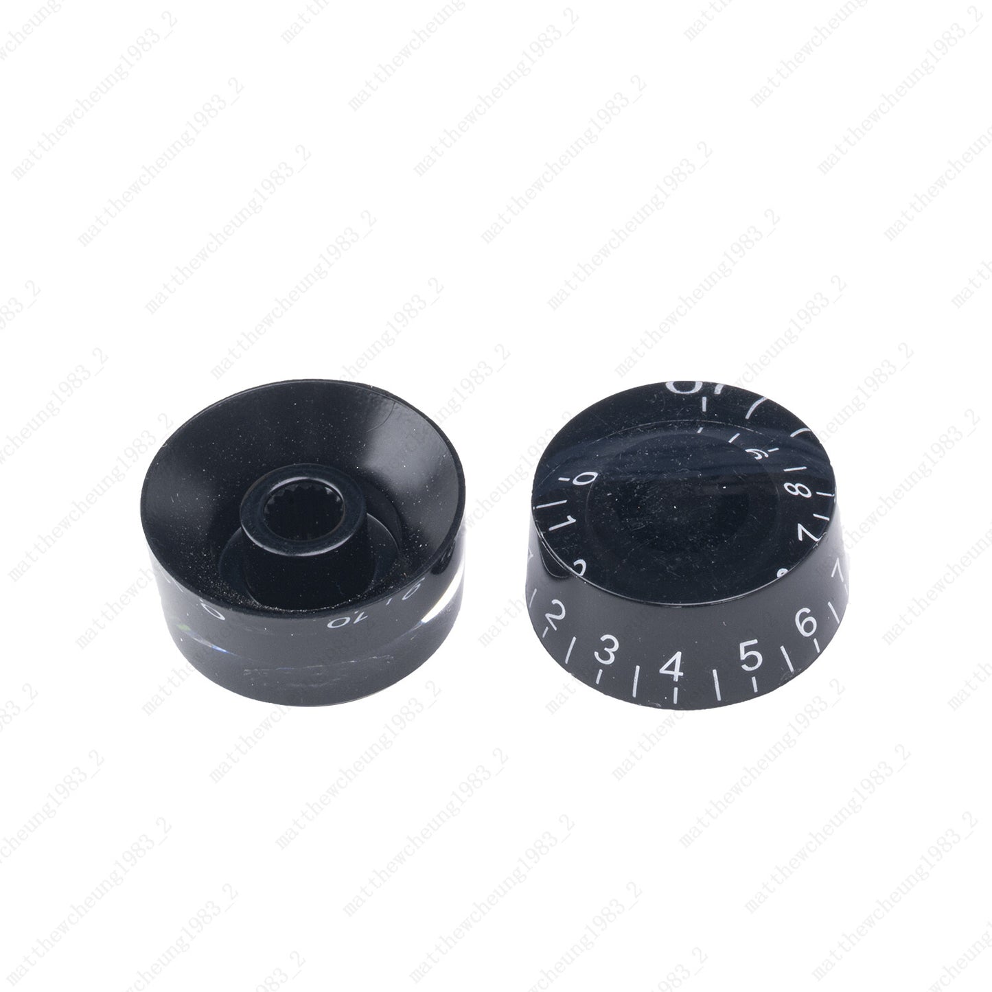 4 Pcs Black/White Electirc Guitar Control Knobs Speed Dial Knobs for Les Paul SG