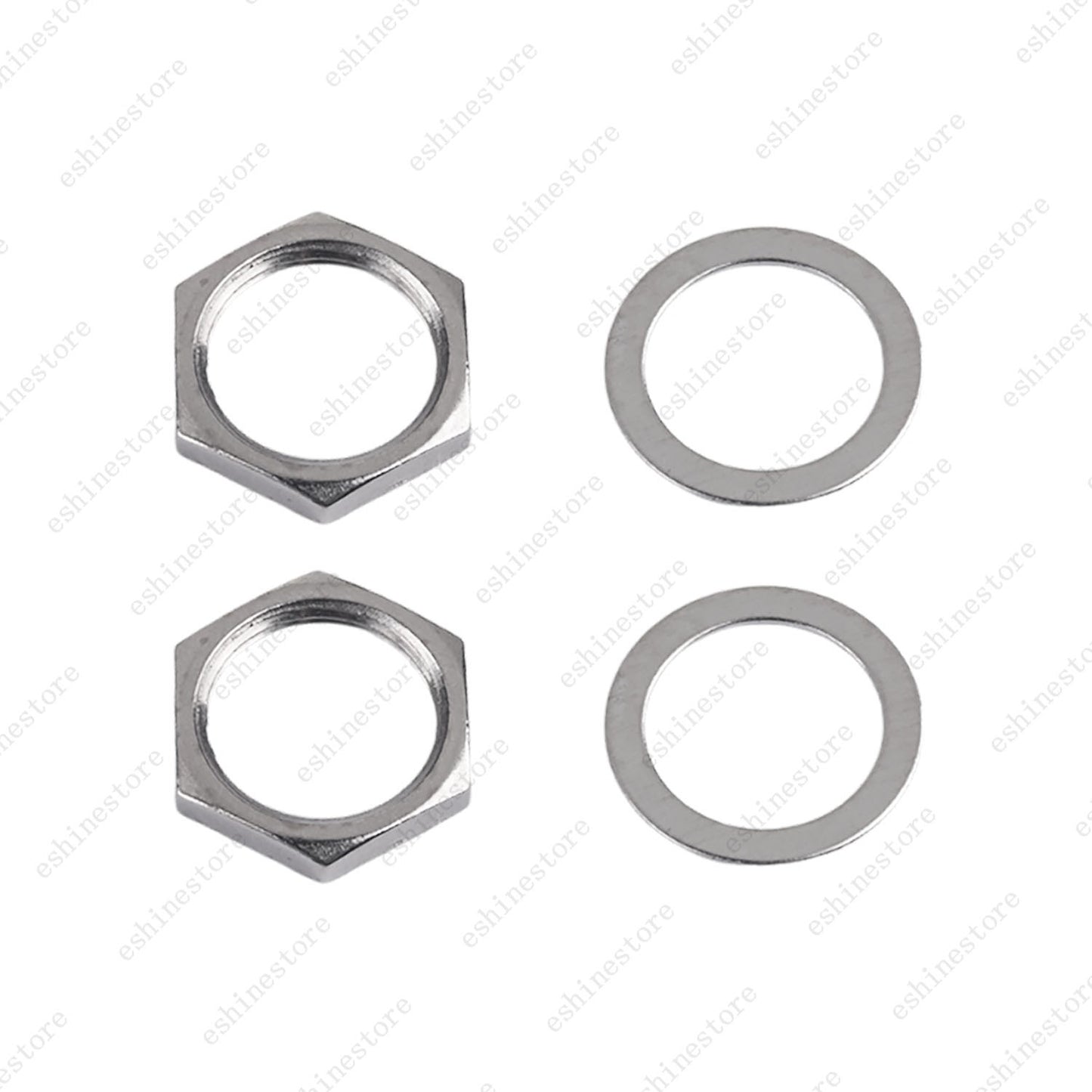 1/2/4pcs M12x0.75 Threaded Nut & Washer for Electric Guitar Bass Output Jack
