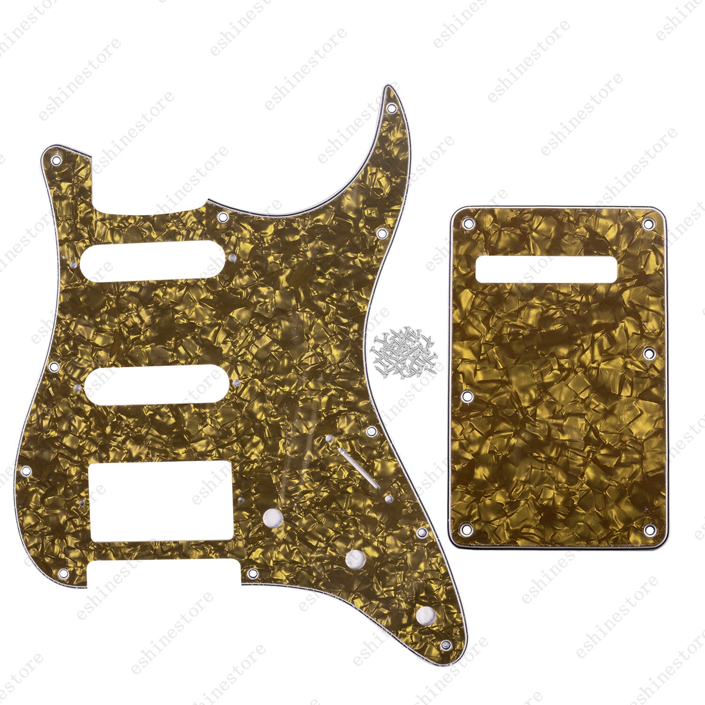 11 Hole SSH 3 Ply Guitar Pickguard & Back Plate For USA MIM FENDER Strat