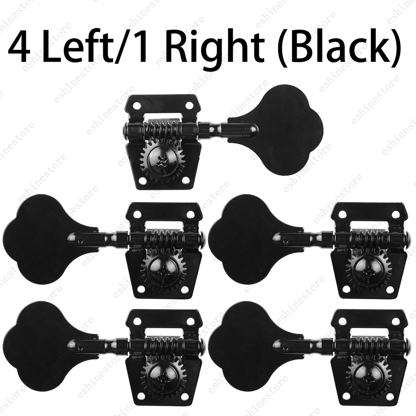 Heavy Duty Bass Vintage Open Machine Heads - 1:25 Ratio Gear Tuning Keys-Black
