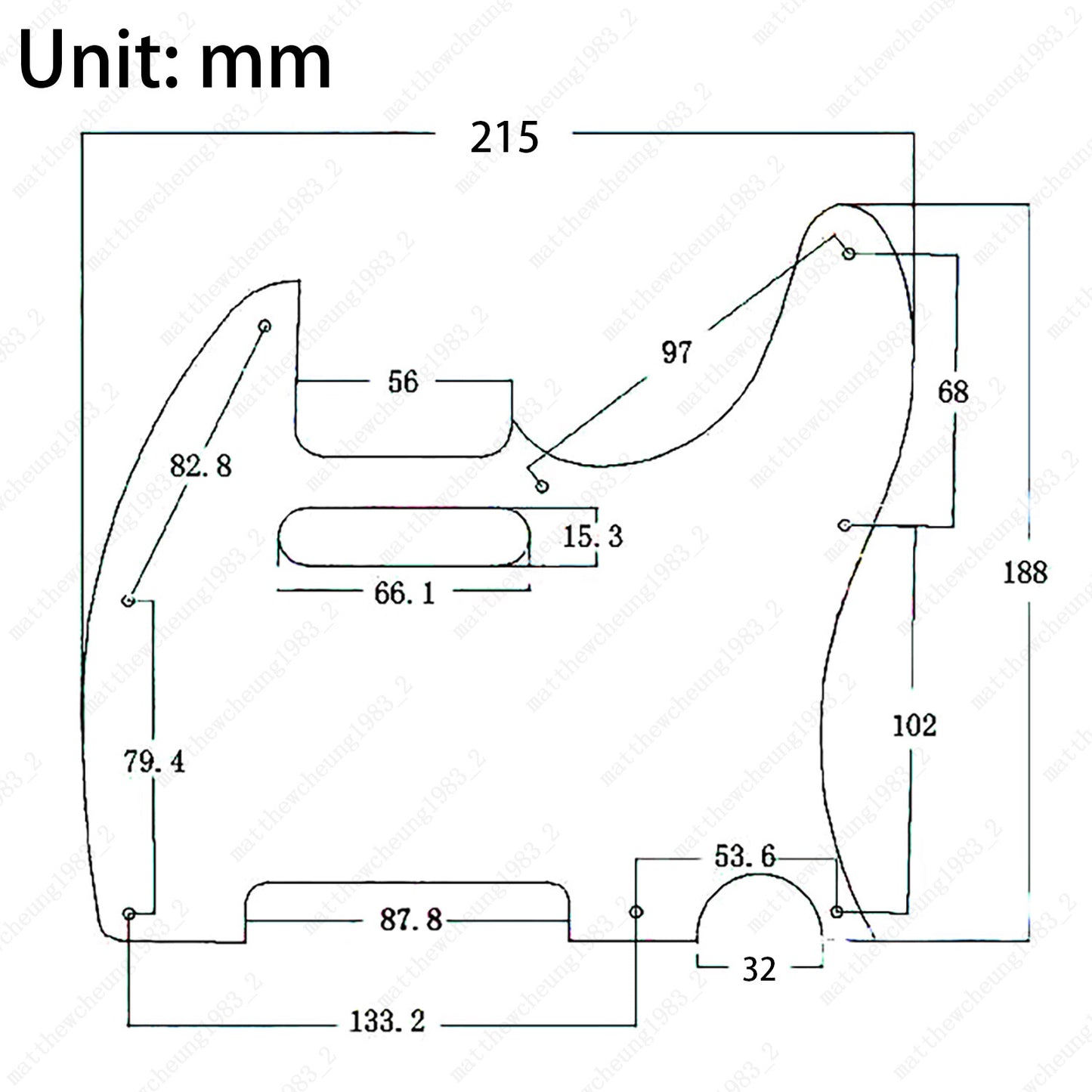 Aluminium Vintage style 8 Hole Pickguard Scratch Plate Hole For Fender Tele