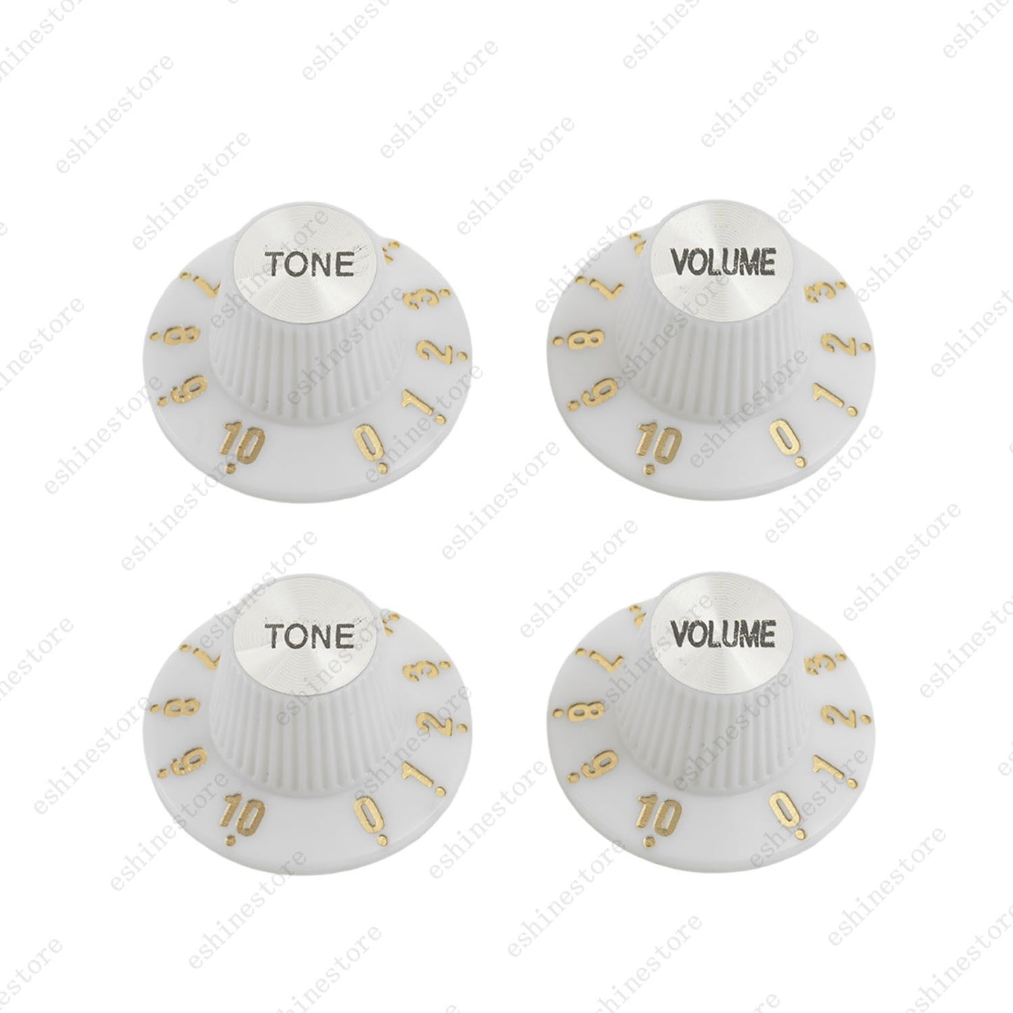 4pcs Witch Hat Guitar Speed Control Knobs 2 Tone 2 Volume for Les Paul SG 5Color