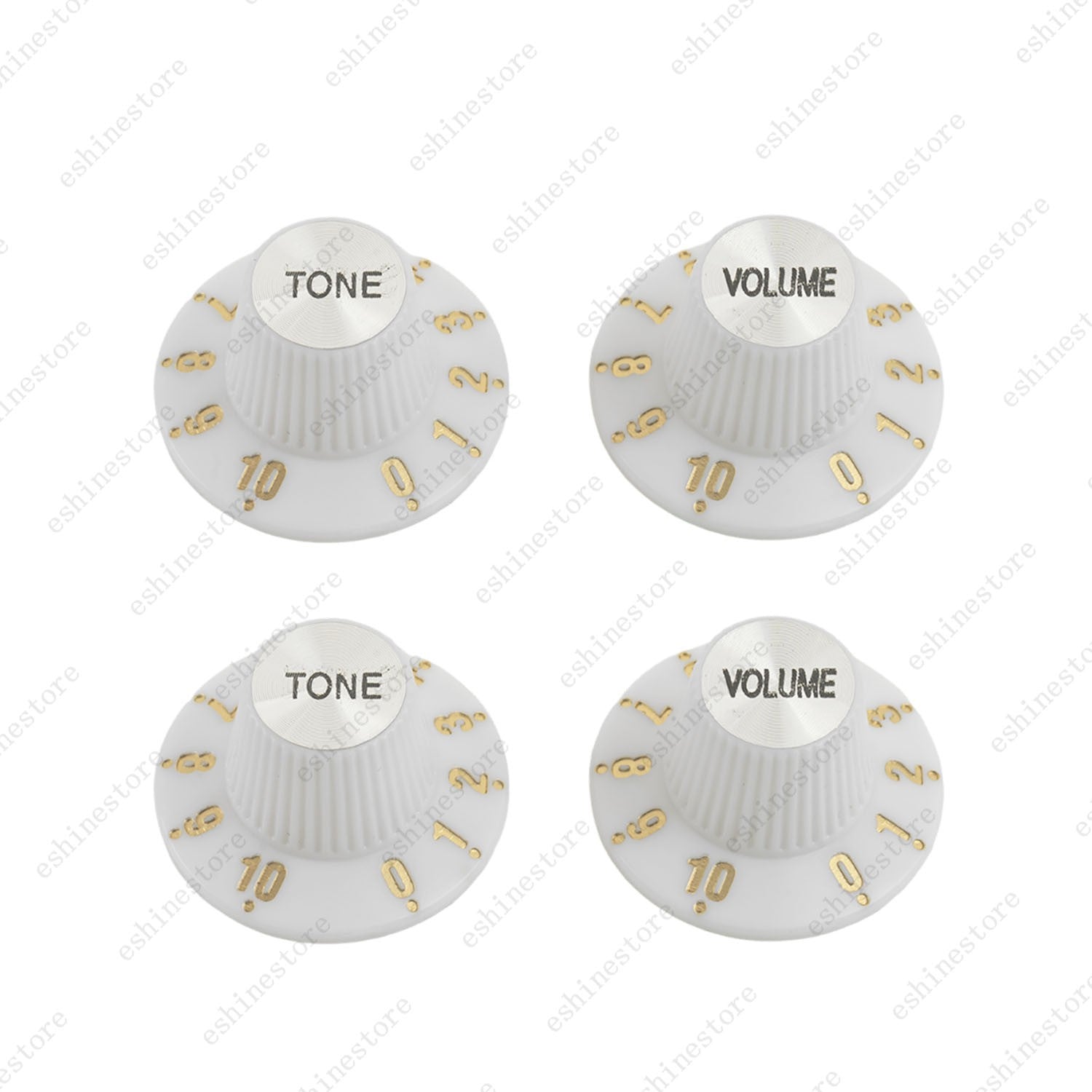 4pcs Witch Hat Guitar Speed Control Knobs 2 Tone 2 Volume for Les Paul SG 5Color