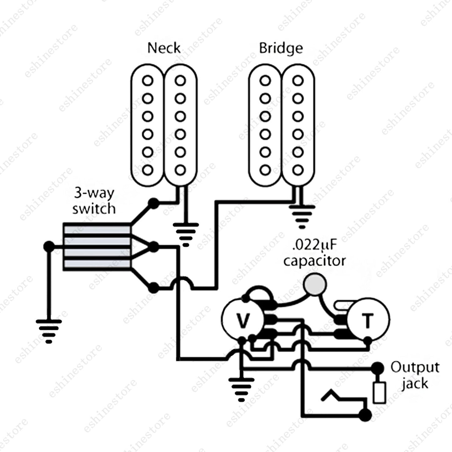 NEW BLACK 3-Way Toggle Switch & Plate For Gibson/Epiphone Les Paul Guitar