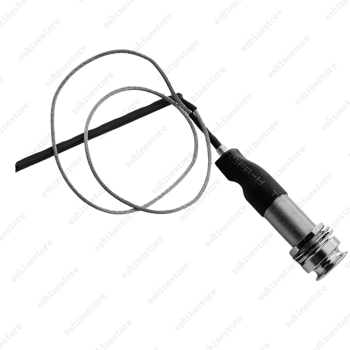 1x Stereo End Pin Jack 1/4" W/ Piezo Pickup Under Saddle for Acoustic Guitar