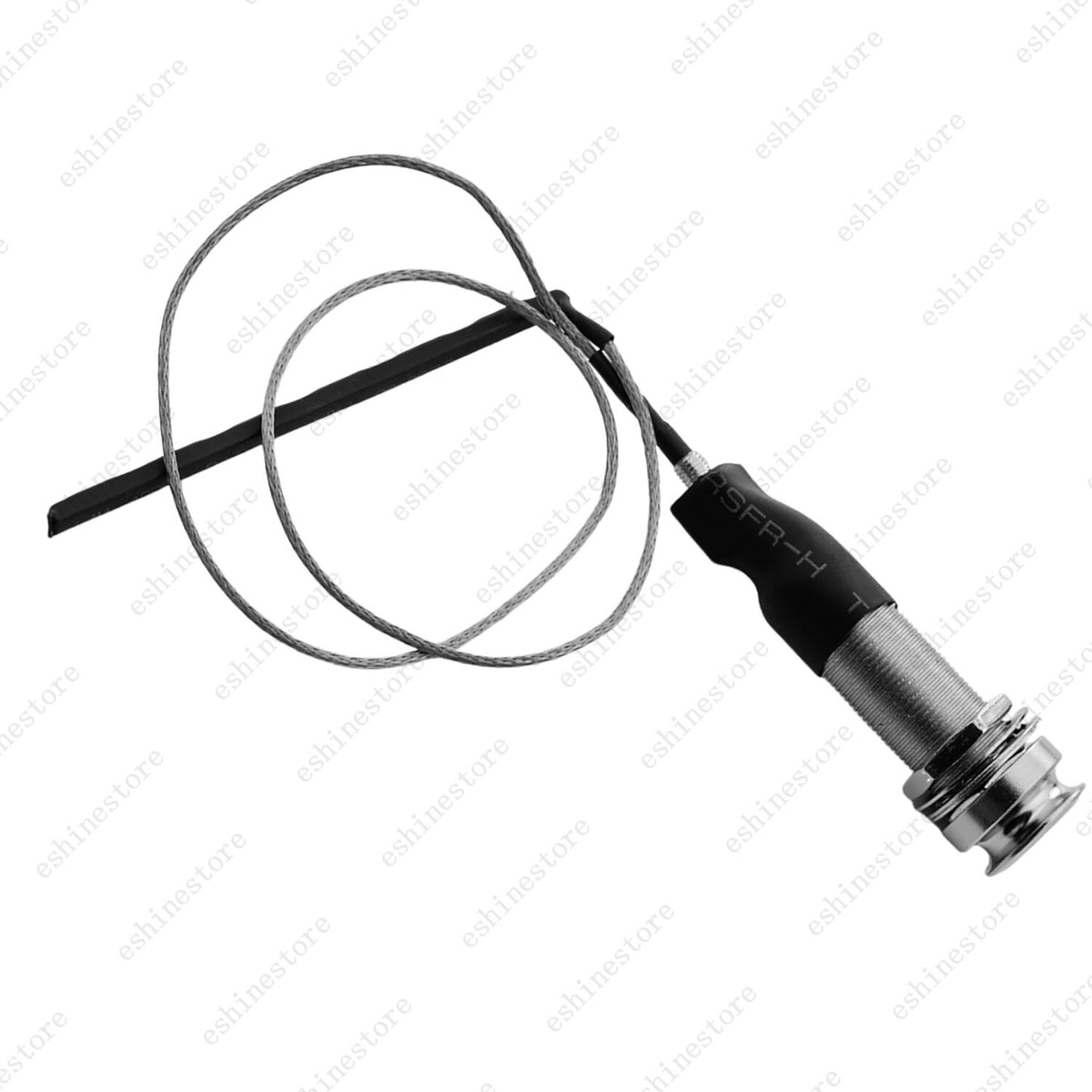 1x Stereo End Pin Jack 1/4" W/ Piezo Pickup Under Saddle for Acoustic Guitar