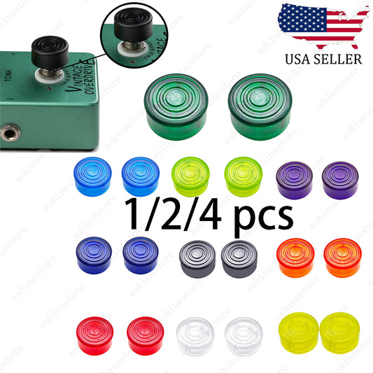 1/2/4 Pcs Guitar Effect Pedal Footswitch Toppers Foot Nail Cap Protection Cap