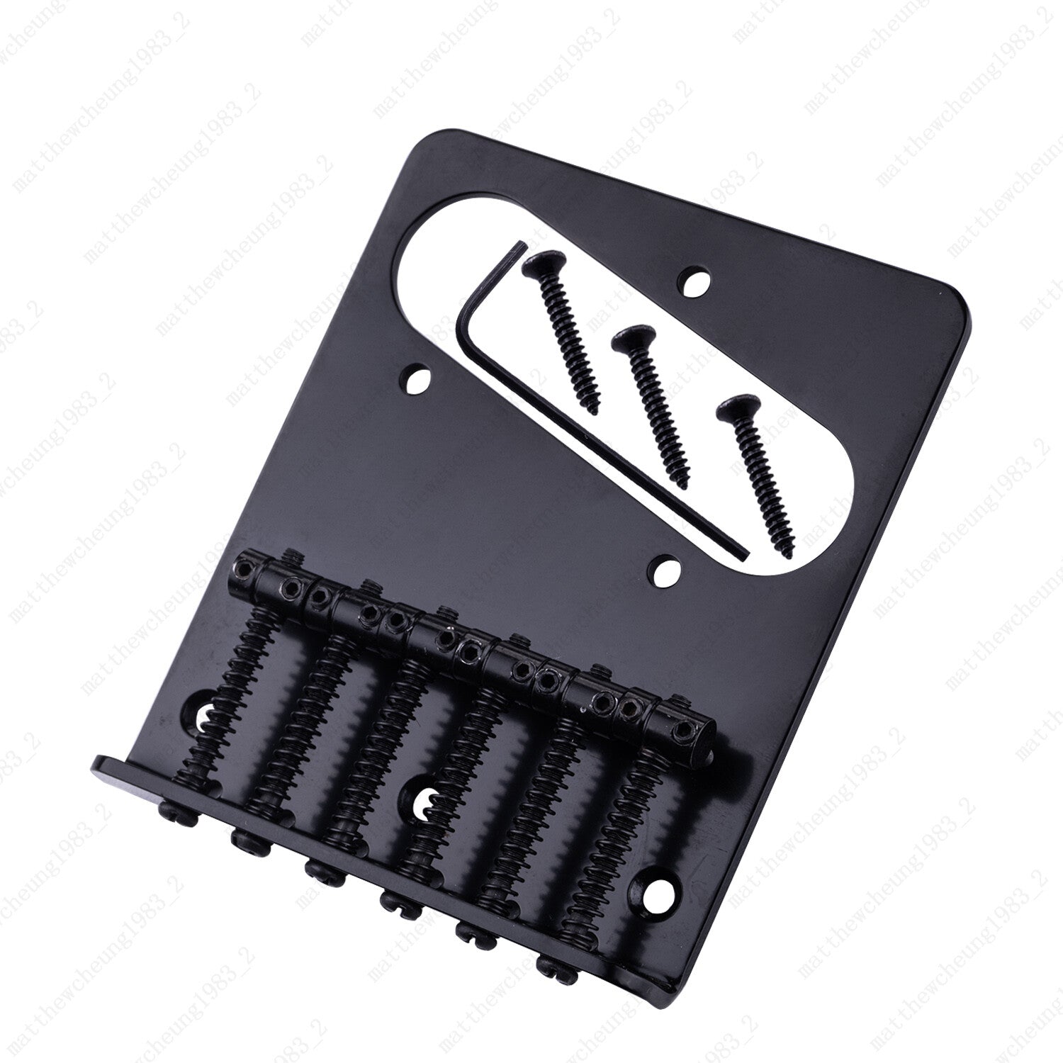 Tele Single Guitar Bridge 6-Saddle Top Load For Telecaster Guitar Black