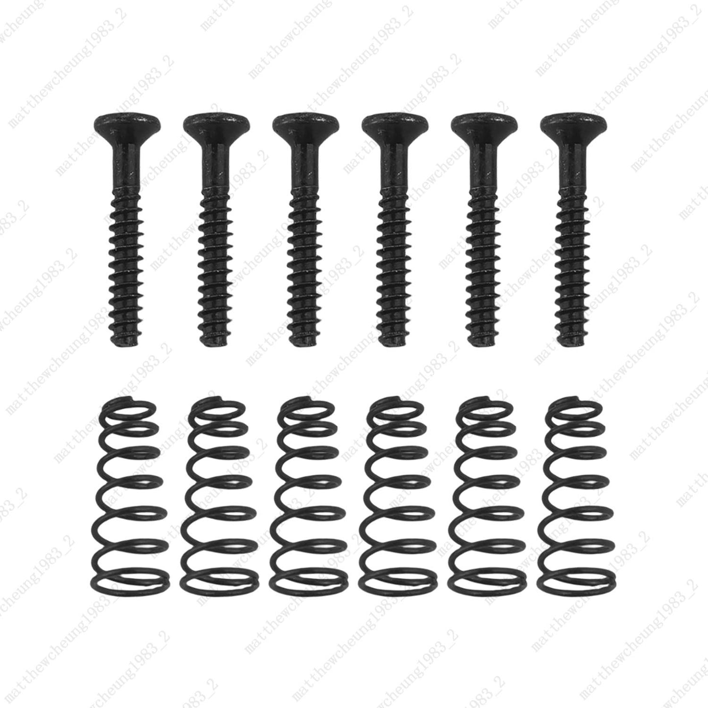 6pcs Pickup Height Adjust Screws & Springs Single Coil Guitar Replacement Parts