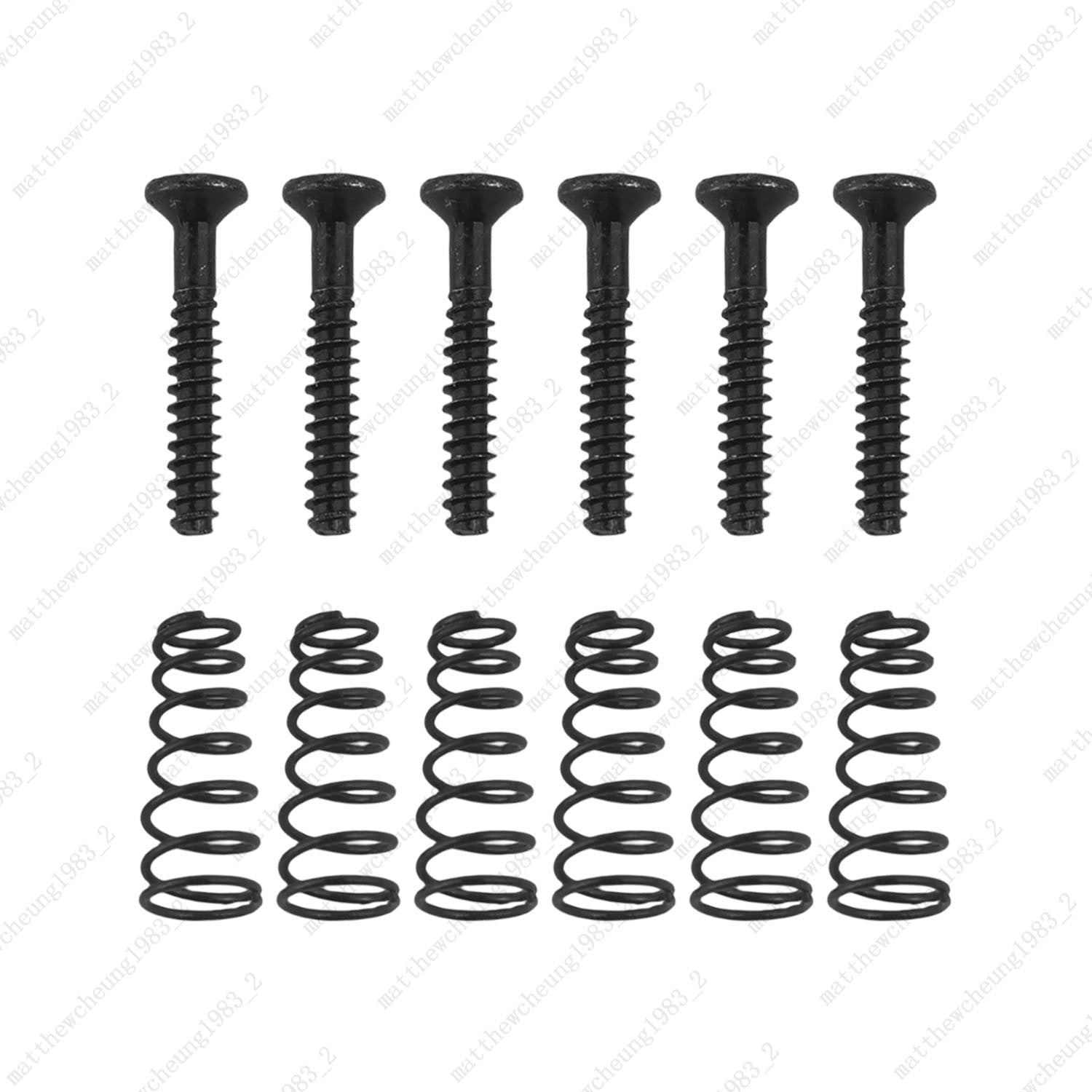 6pcs Pickup Height Adjust Screws & Springs Single Coil Guitar Replacement Parts