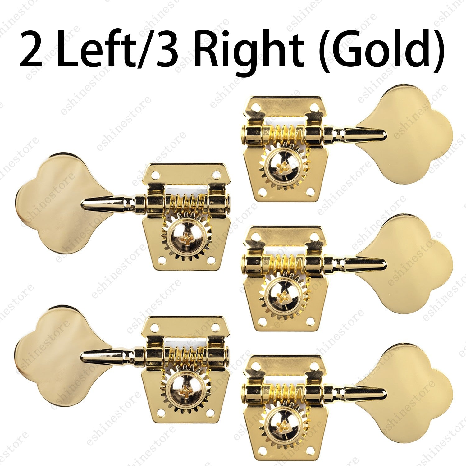 Heavy Duty Bass Vintage Open Machine Heads - 1:25 Ratio Gear Tuning Keys-Gold
