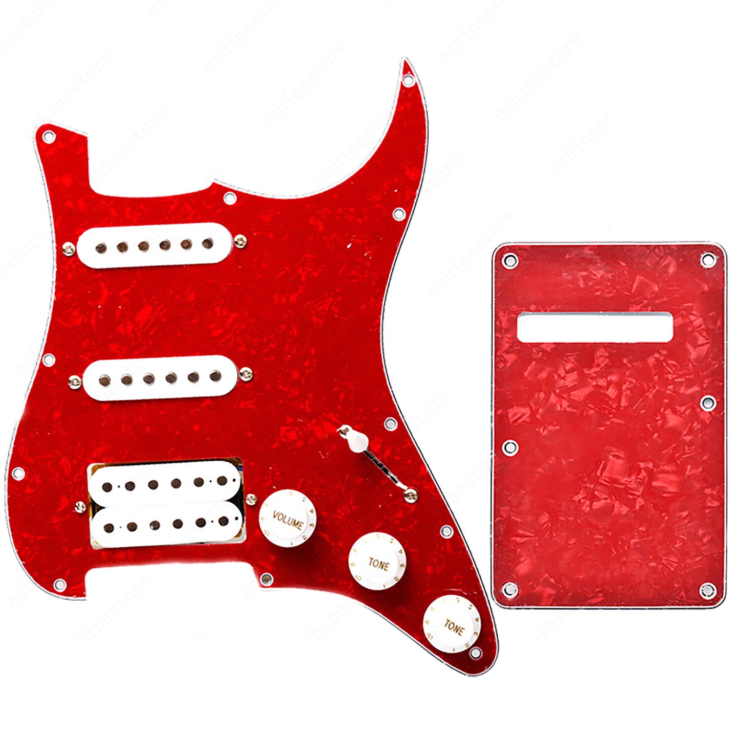 11 Hole Guitar SSH Loaded Pickguard Set & Back Plate For SQ FENDER Stratocaster