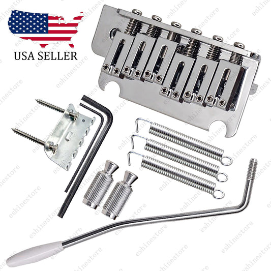 10.3mm Electric Guitar Bridge Chrome 2 Point Tremolo Bridge Full Block for Strat