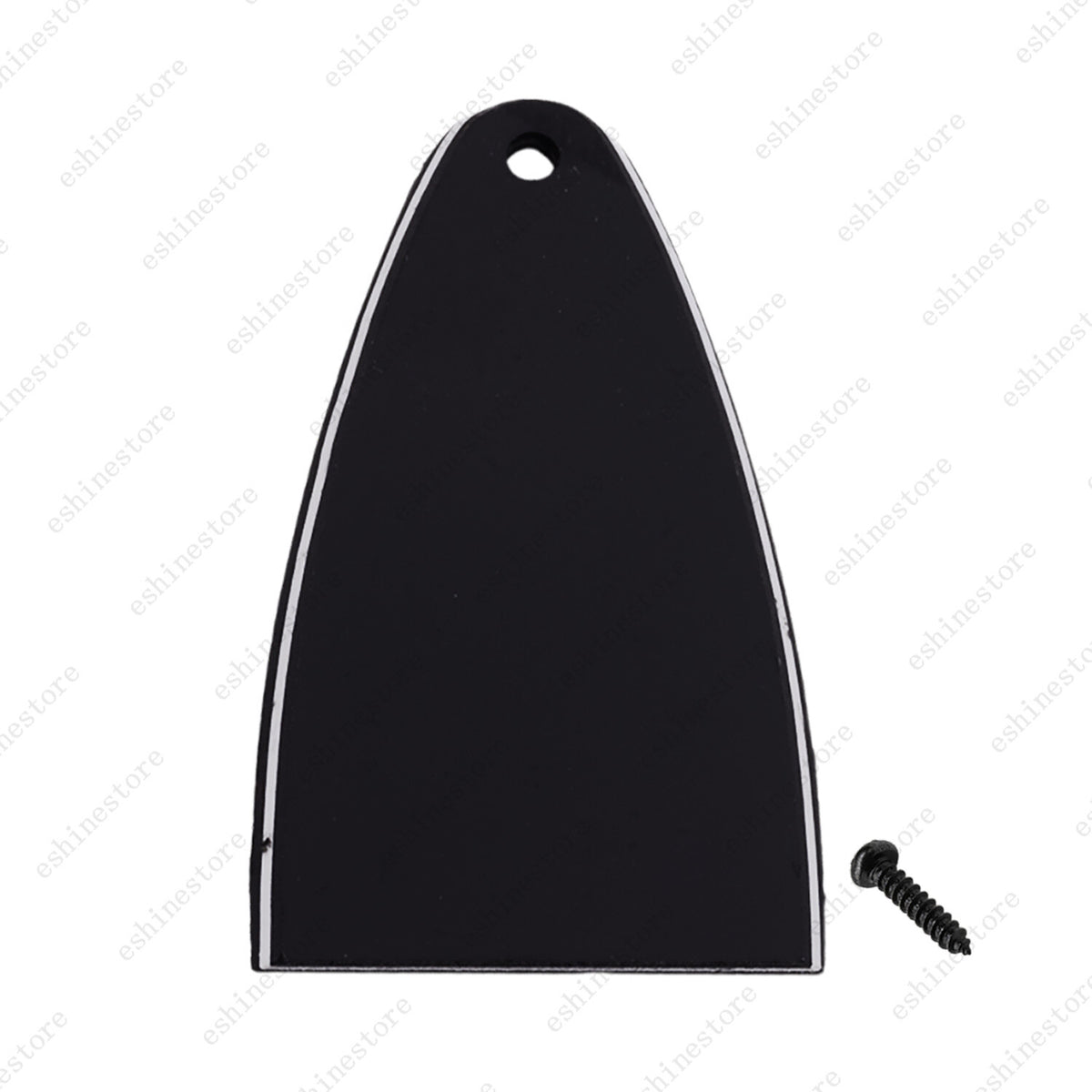 1 Hole 3Ply Plastic Black Guitar Truss Rod Cover Plate for Electric Guitar