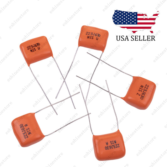 Packs of 5 Tone Film Capacitor 0.022uf (22nf) 630V For Guitar /Bass /Amp