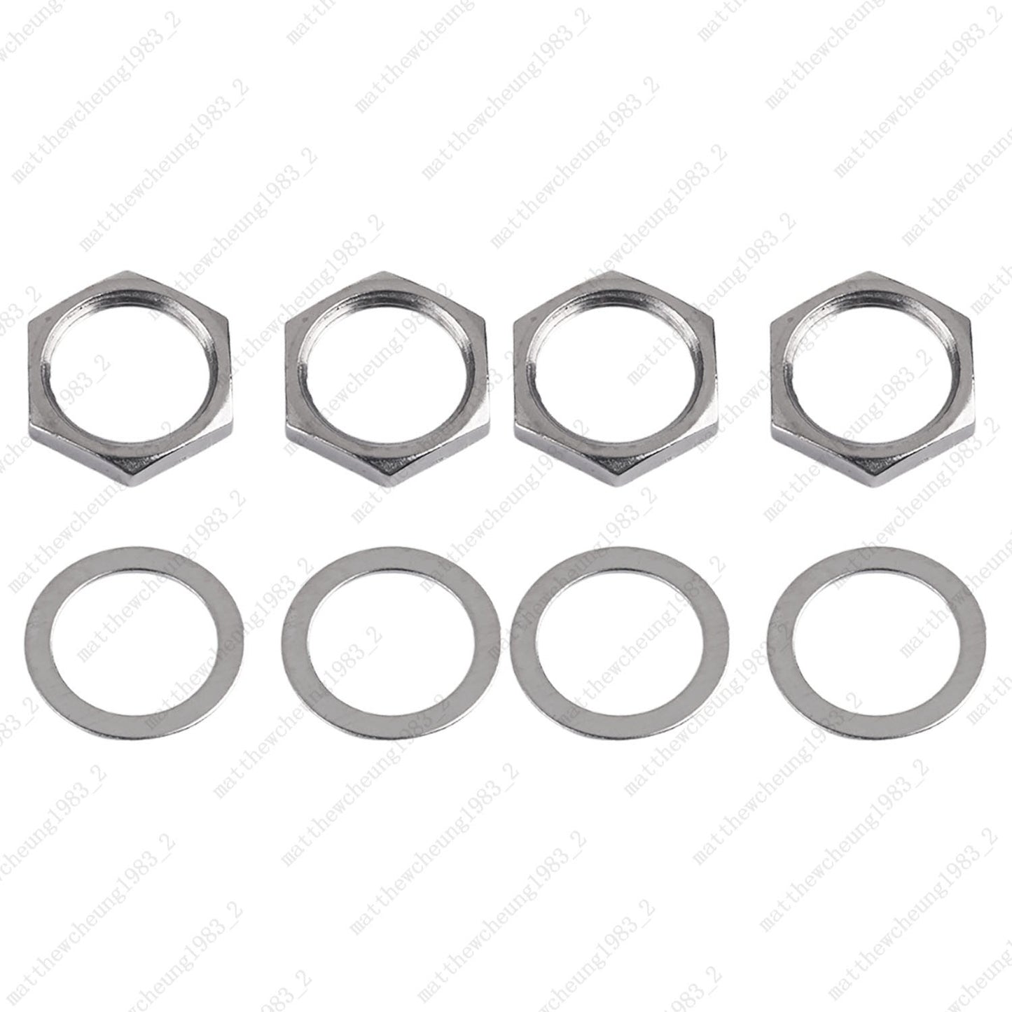 1/2/4pcs M12x0.75 Jack Socket Nut & Washer for Electric Guitar/Bass Replacement