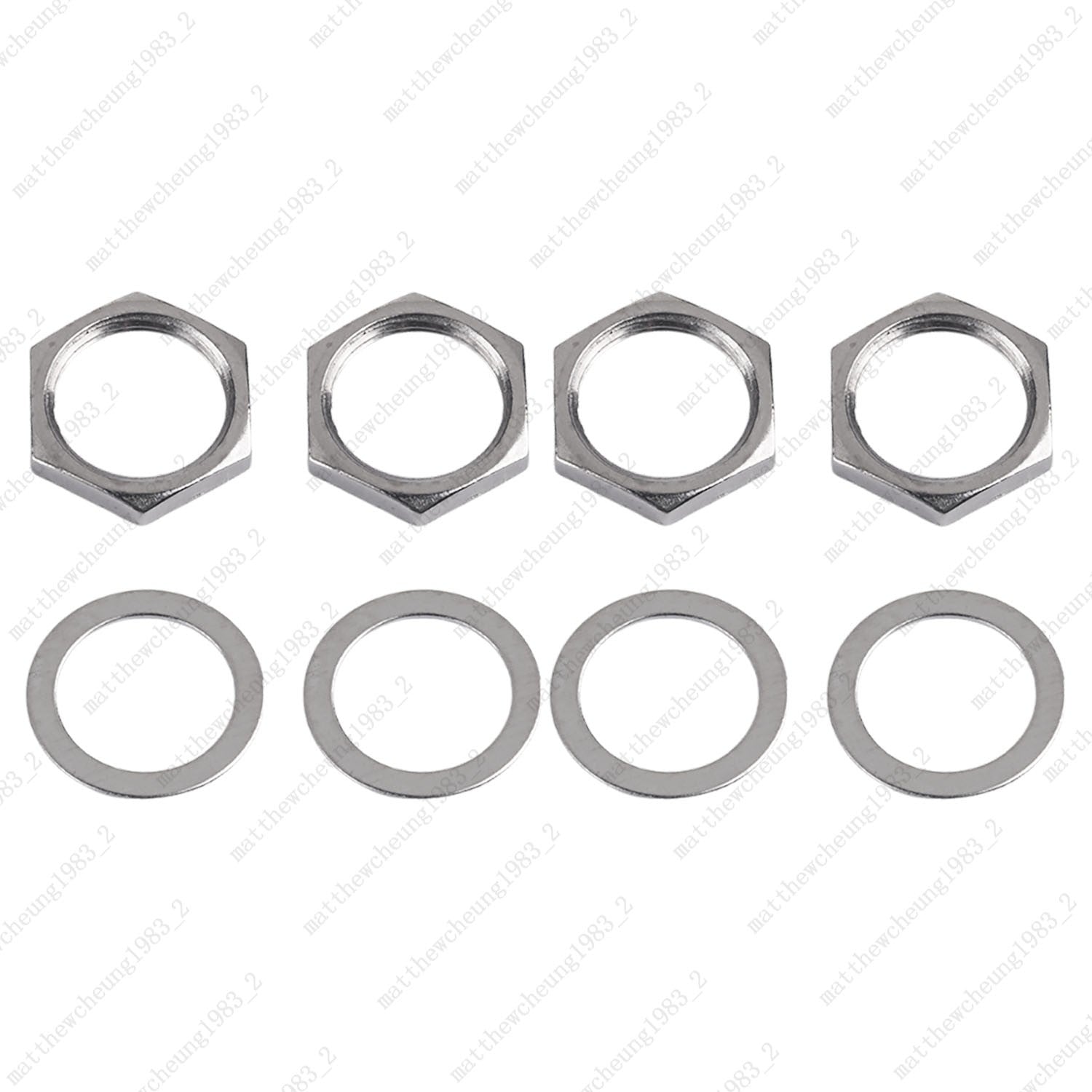 1/2/4pcs M12x0.75 Jack Socket Nut & Washer for Electric Guitar/Bass Replacement