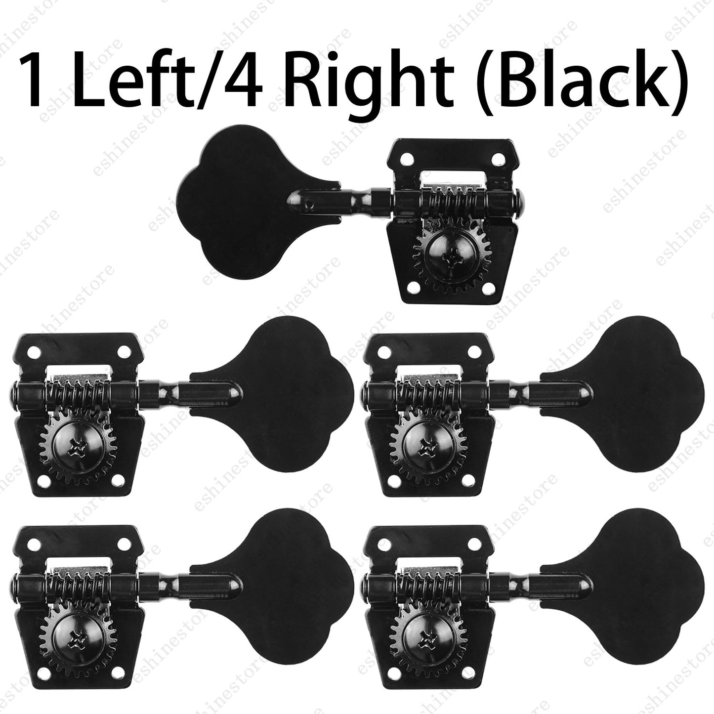 Heavy Duty Bass Vintage Open Machine Heads - 1:25 Ratio Gear Tuning Keys-Black