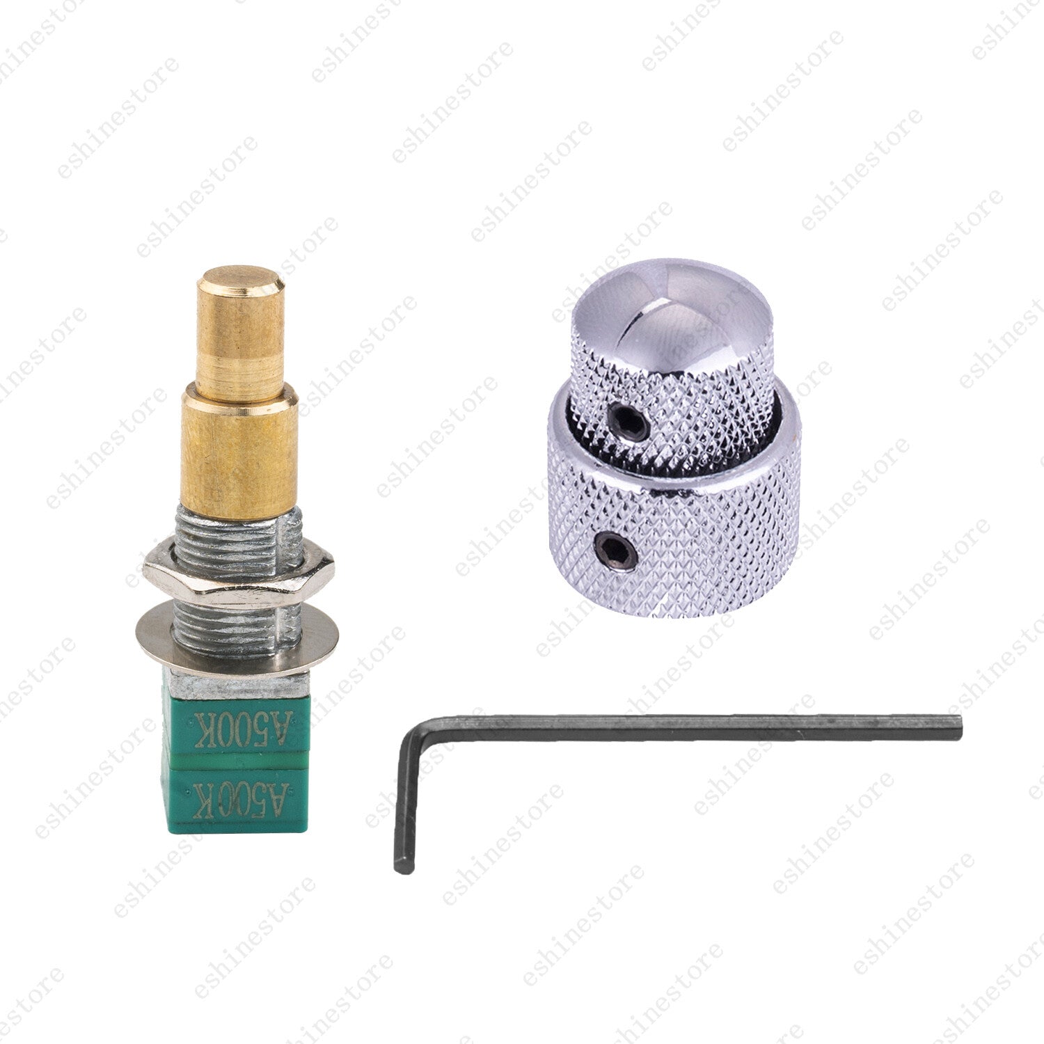 Dual Stacked A500k Concentric Control Mini Potentiometer with Knob for Bass