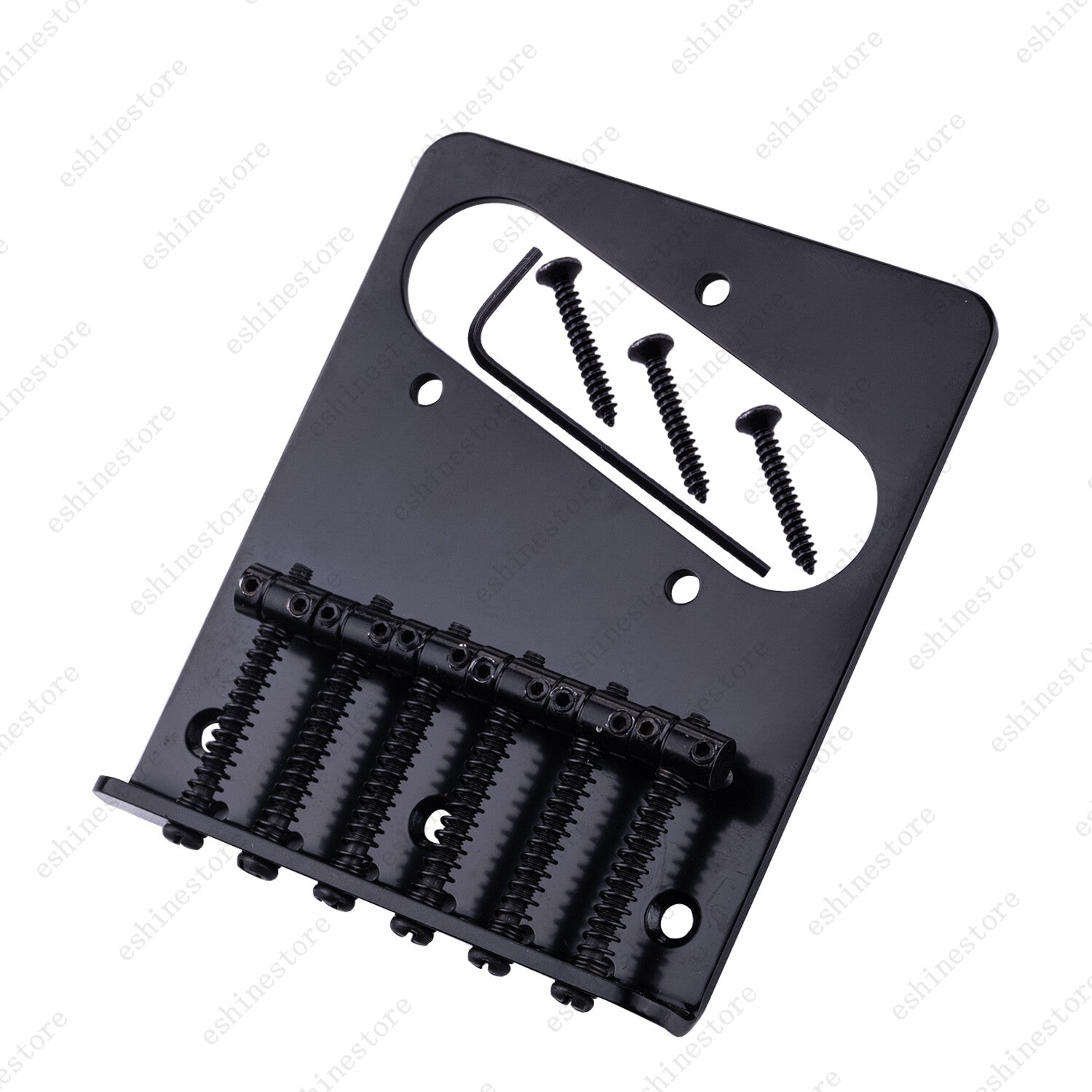 Tele Single Guitar Bridge 6-Saddle Top Load For Telecaster Guitar Black